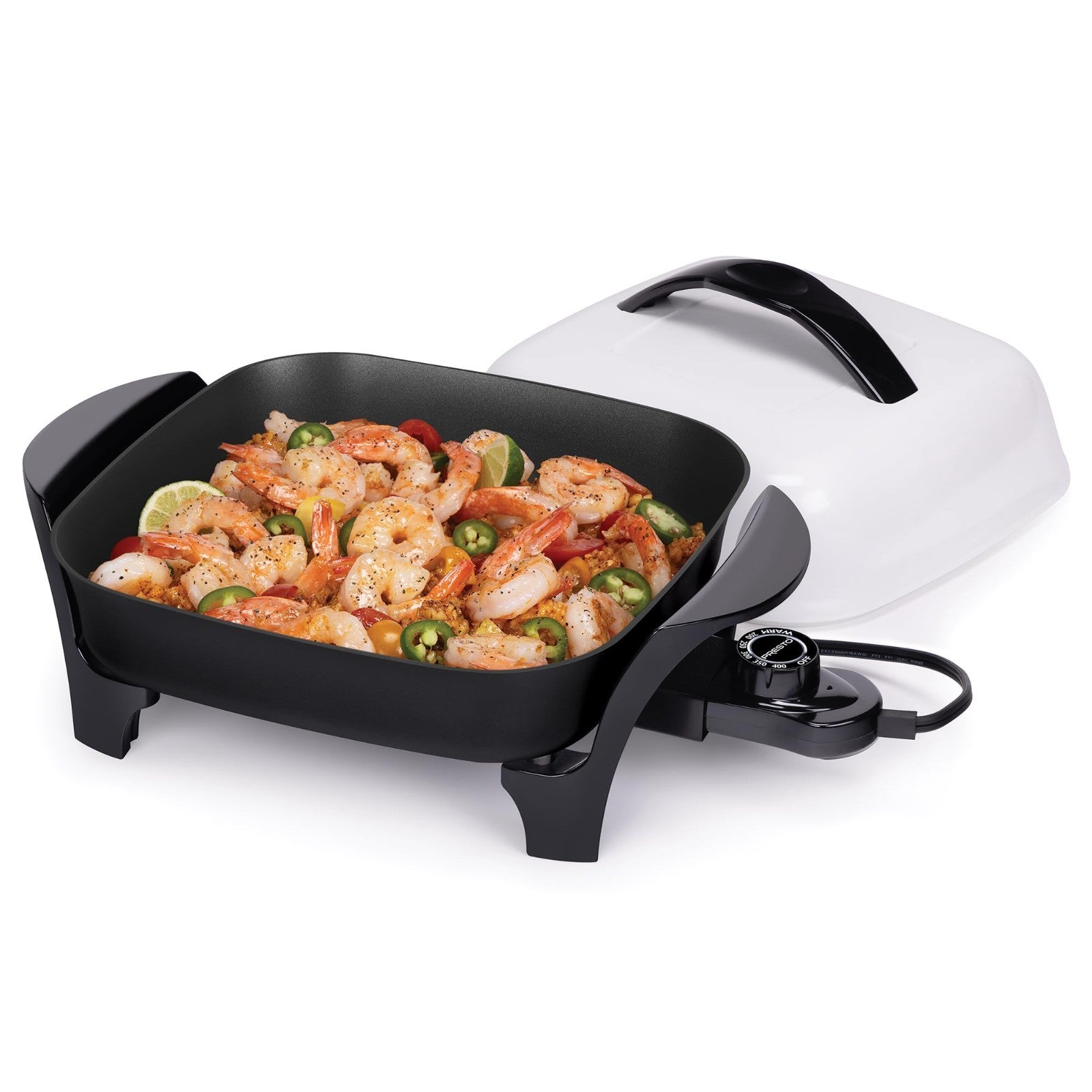 11-Inch Electric Skillet Non-Stick Cooking Pan, Adjustable Temperature, Easy Cle1