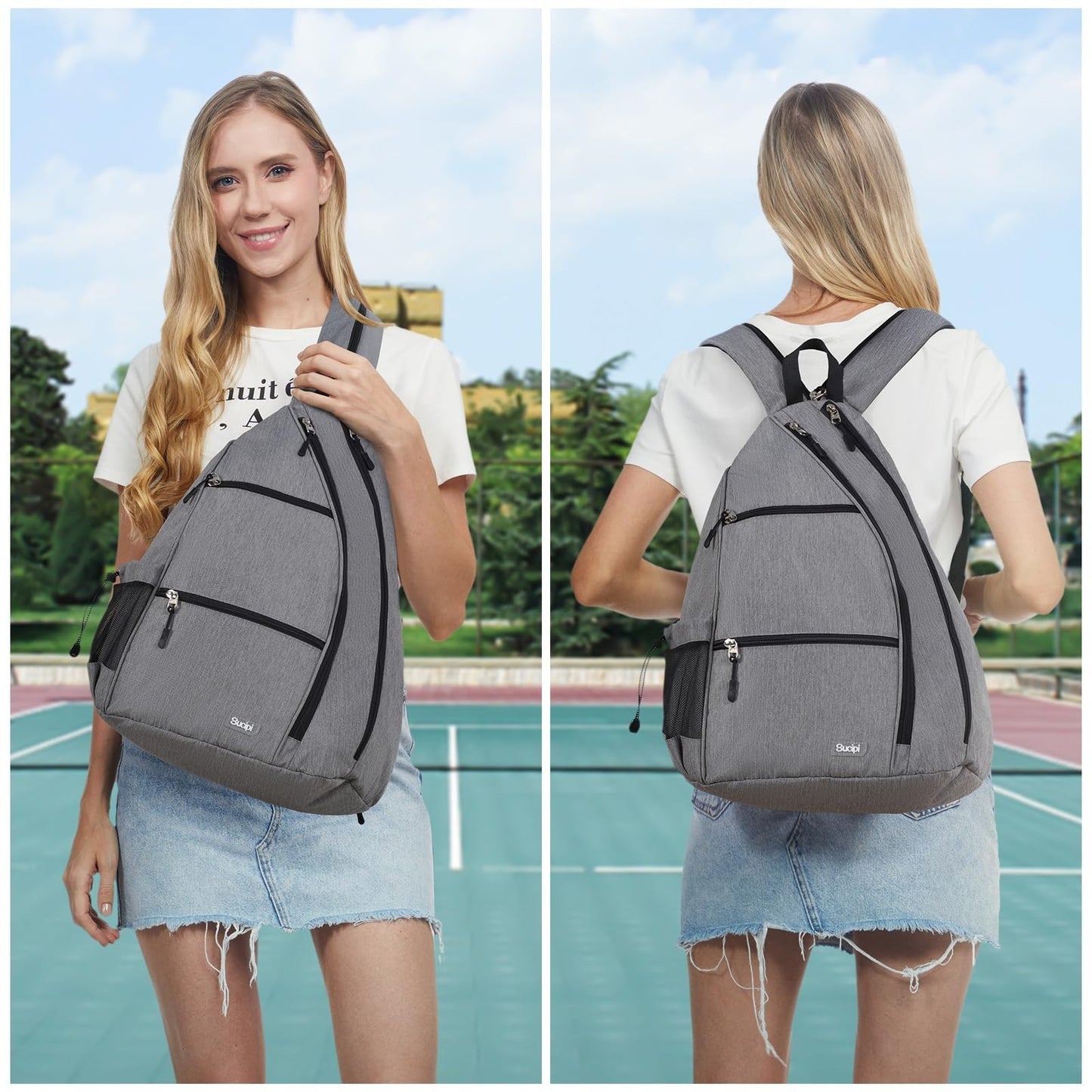 Convertible Pickleball Backpack with Fence Hook | Water-Resistant Sling Bag for11