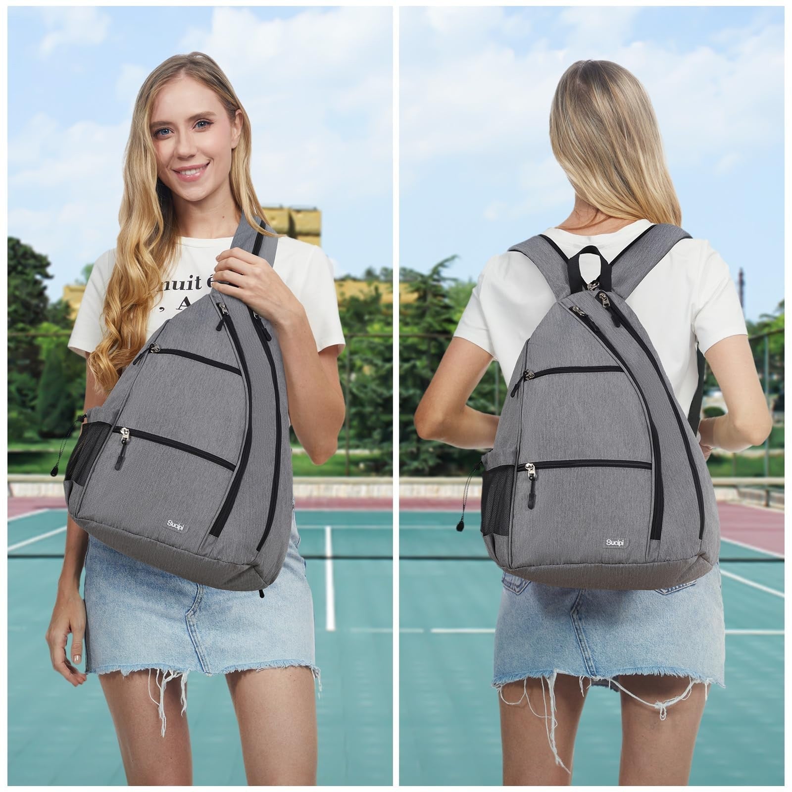 Convertible Pickleball Backpack with Fence Hook | Water-Resistant Sling Bag for11