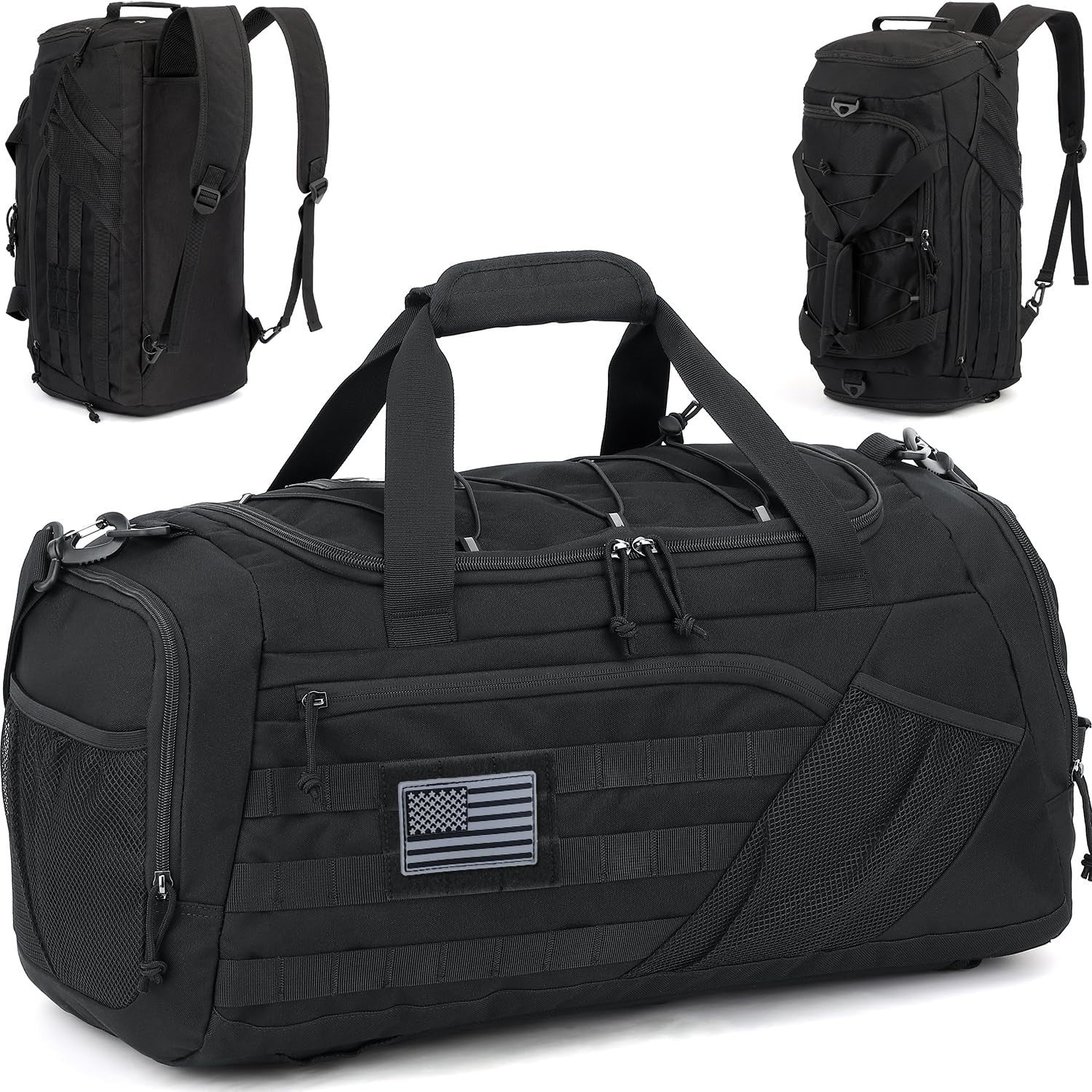 Multi Functional 45L Tactical Gym Duffle Bag Backpack with Shoe Compartment & We0