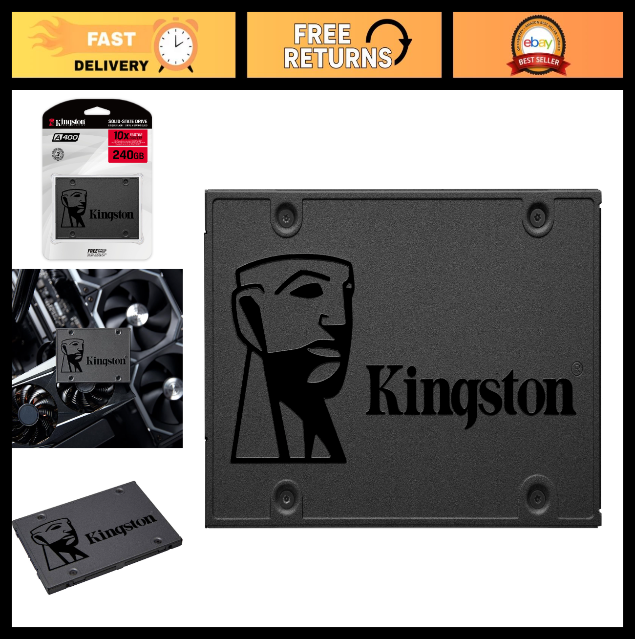 240GB SATA 3 2.5" Internal SSD - High-Speed HDD Replacement for Enhanced Perform0