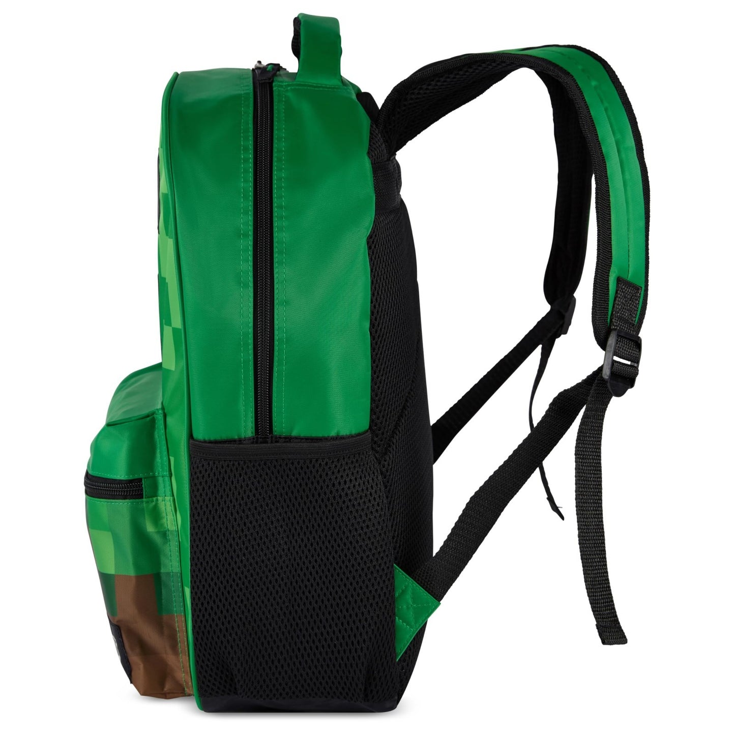 Minecraft Creeper Backpack for Kids, Big Face School Bag with Front Pocket & TNT2