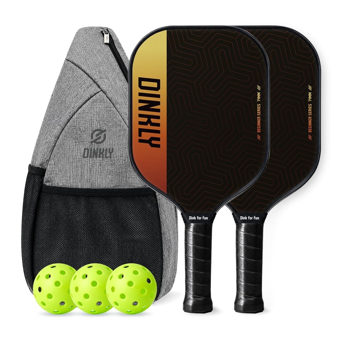 Pickleball Paddle Set of 2/4 - USAPA Approved Graphite/Fiberglass Rackets, 4 Bal0