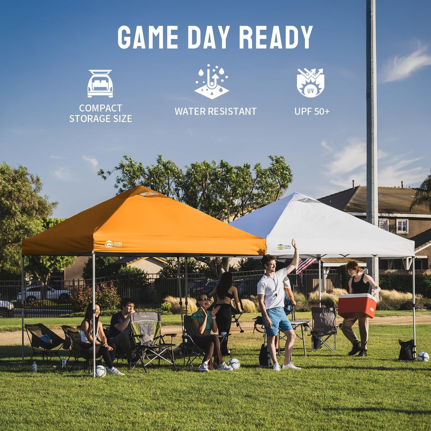 10x10 Pop Up Canopy Tent   Easy Setup, Outdoor Sun Shade for Events, Parties, Ca7
