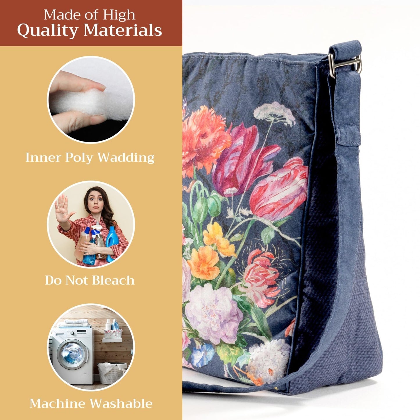 Stylish Women's Cotton Shoulder Handbag   Versatile Tote Bag for Everyday Use2