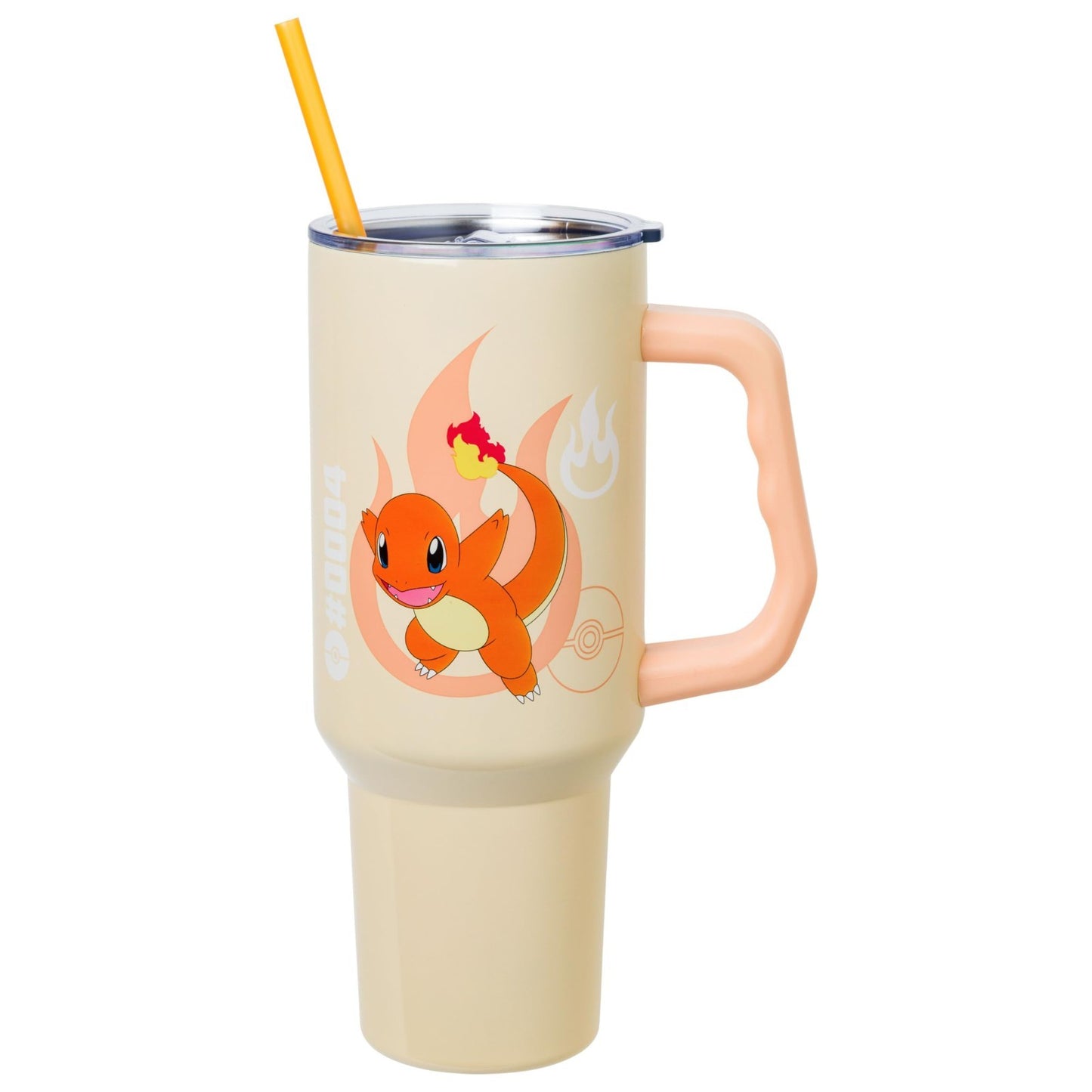 Charmander Stainless Steel Tumbler with Handle   40oz, Fits Standard Cup Holder2