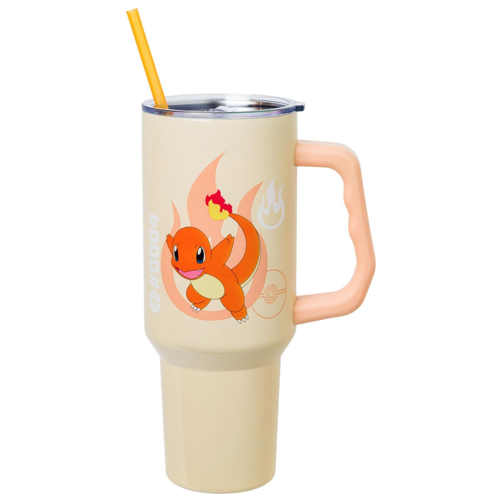 Charmander Stainless Steel Tumbler with Handle   40oz, Fits Standard Cup Holder2