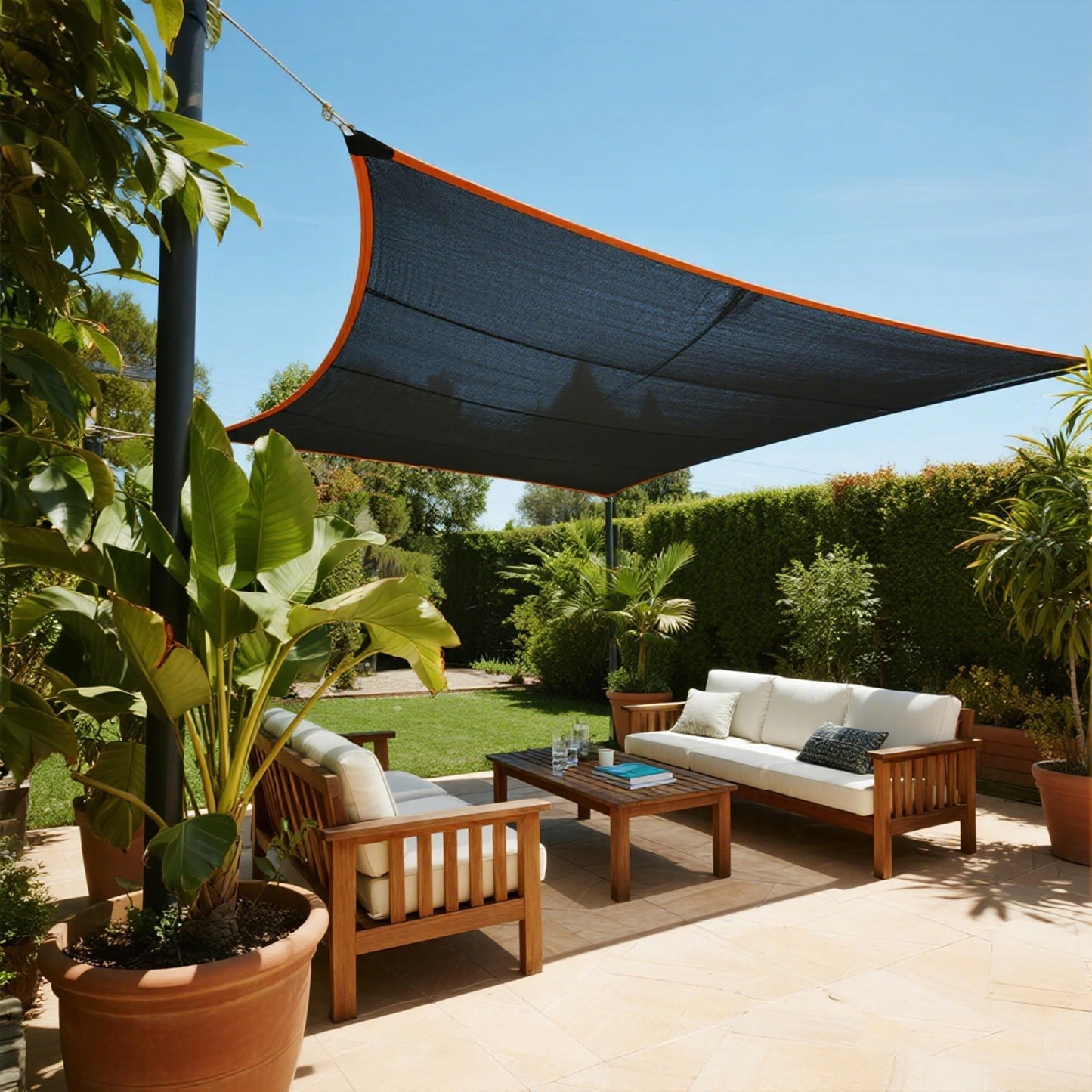 50% Black Shade Cloth 20x20 FT Durable Mesh Tarp with Grommets for Garden, Green2