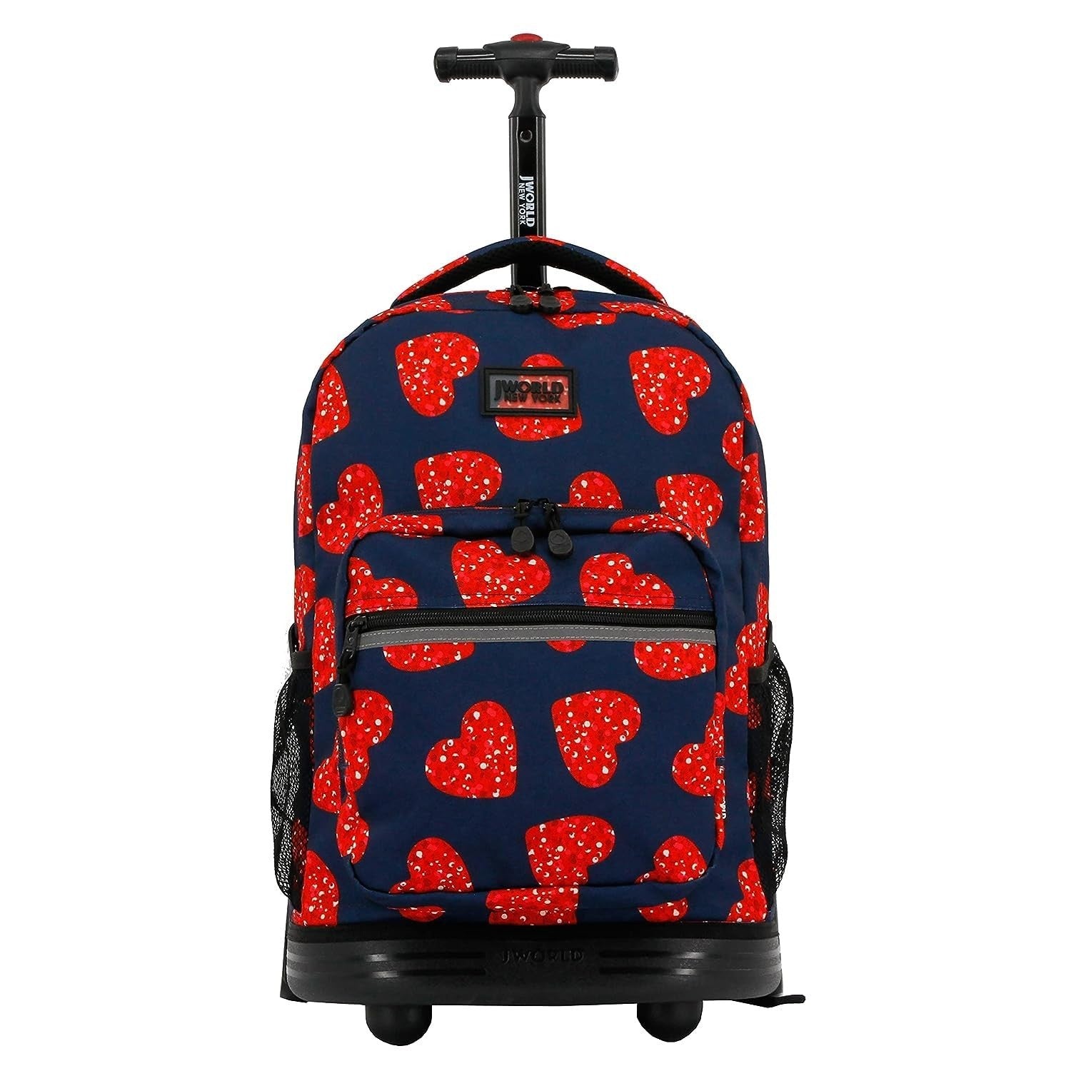 Kids Rolling Backpack with Wheels, 18" Bookbag for School, Girls & Boys, Love Sp1