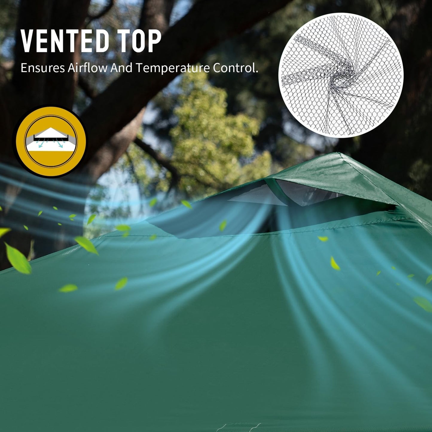 10x10 Pop Up Canopy Tent   Easy Setup, Forest Green, Outdoor Sun Shade for Event4