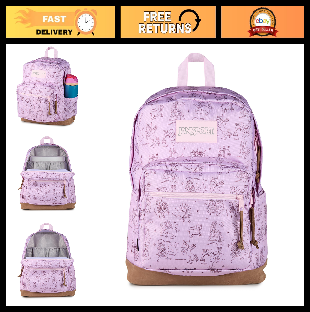 Durable Daypack Backpack with Padded 15" Laptop Sleeve & Water Bottle Pocket   P0