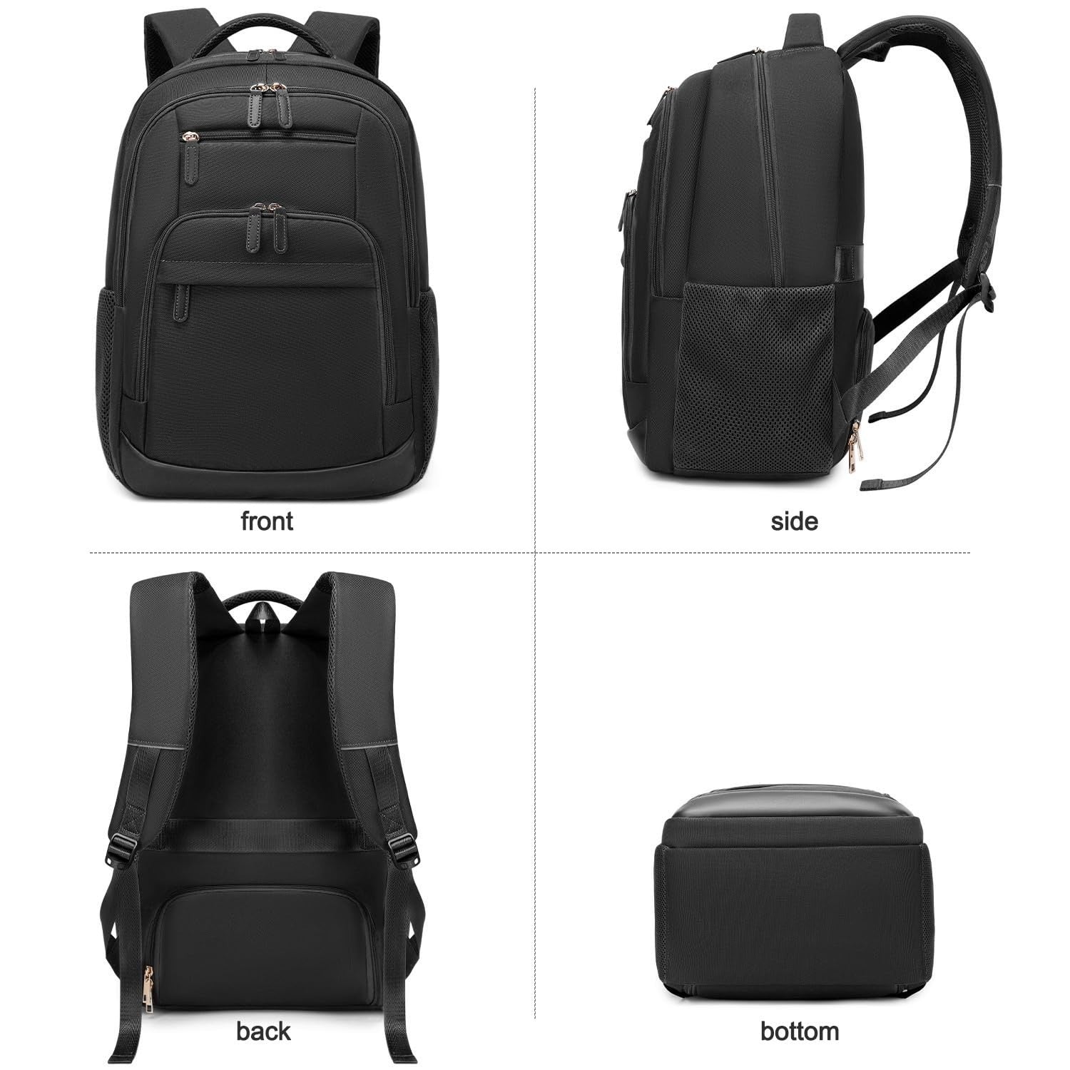 40L Travel Backpack for Men & Women, TSA Approved Carry-On, Fits 17" Laptop, Bla5
