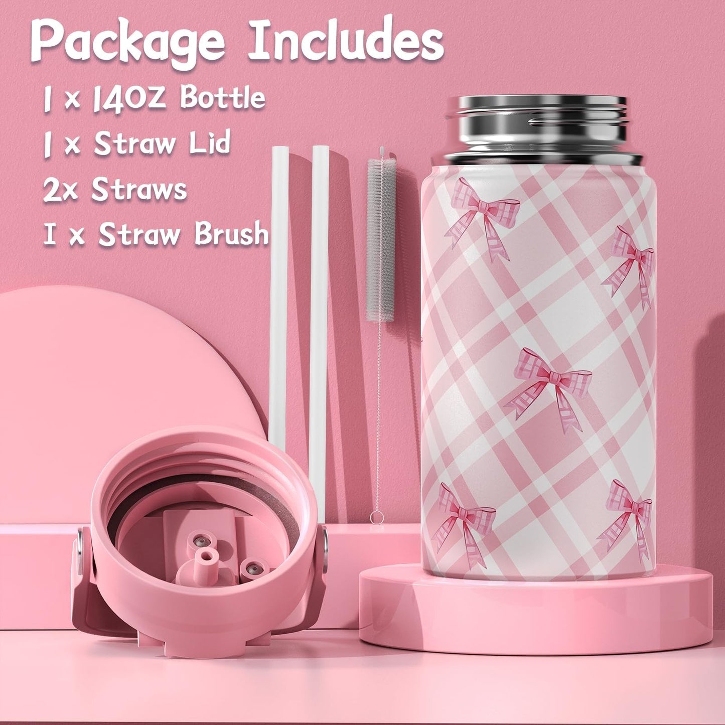 9PCS Girls Backpack Set with Lunch Bag, Pencil Case, Bento Box & Water Bottle  3