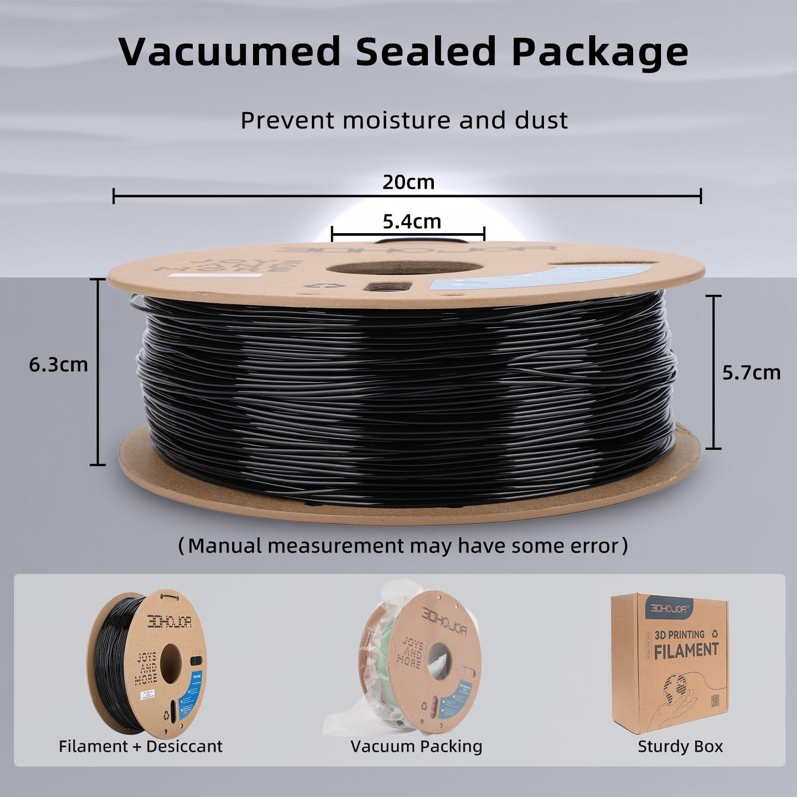 Flexible TPU 3D Printer Filament 1.75mm 1KG Bundle - Black & White, High Accurac2