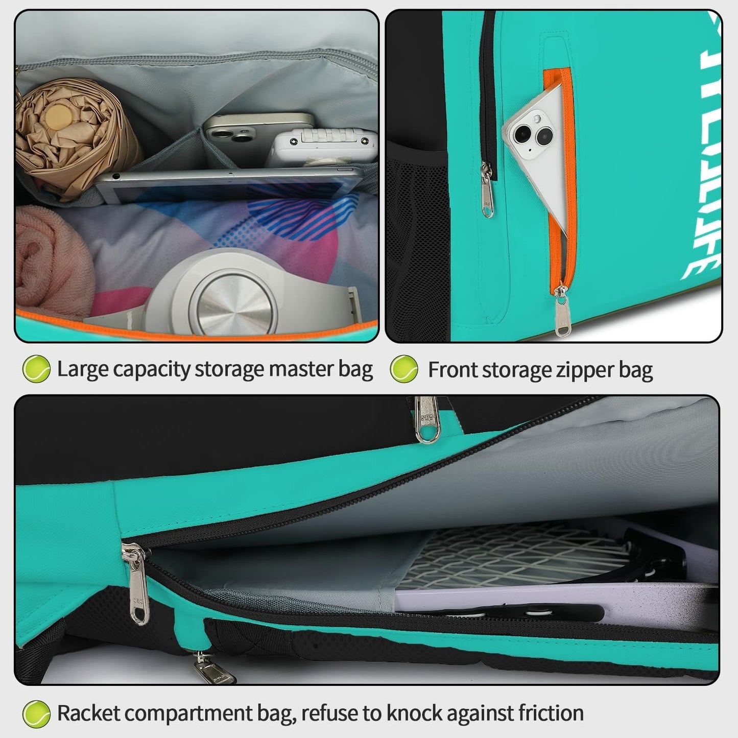 Waterproof Gym Duffel Backpack with Shoe Compartment   4 Carry Methods, Sports &8