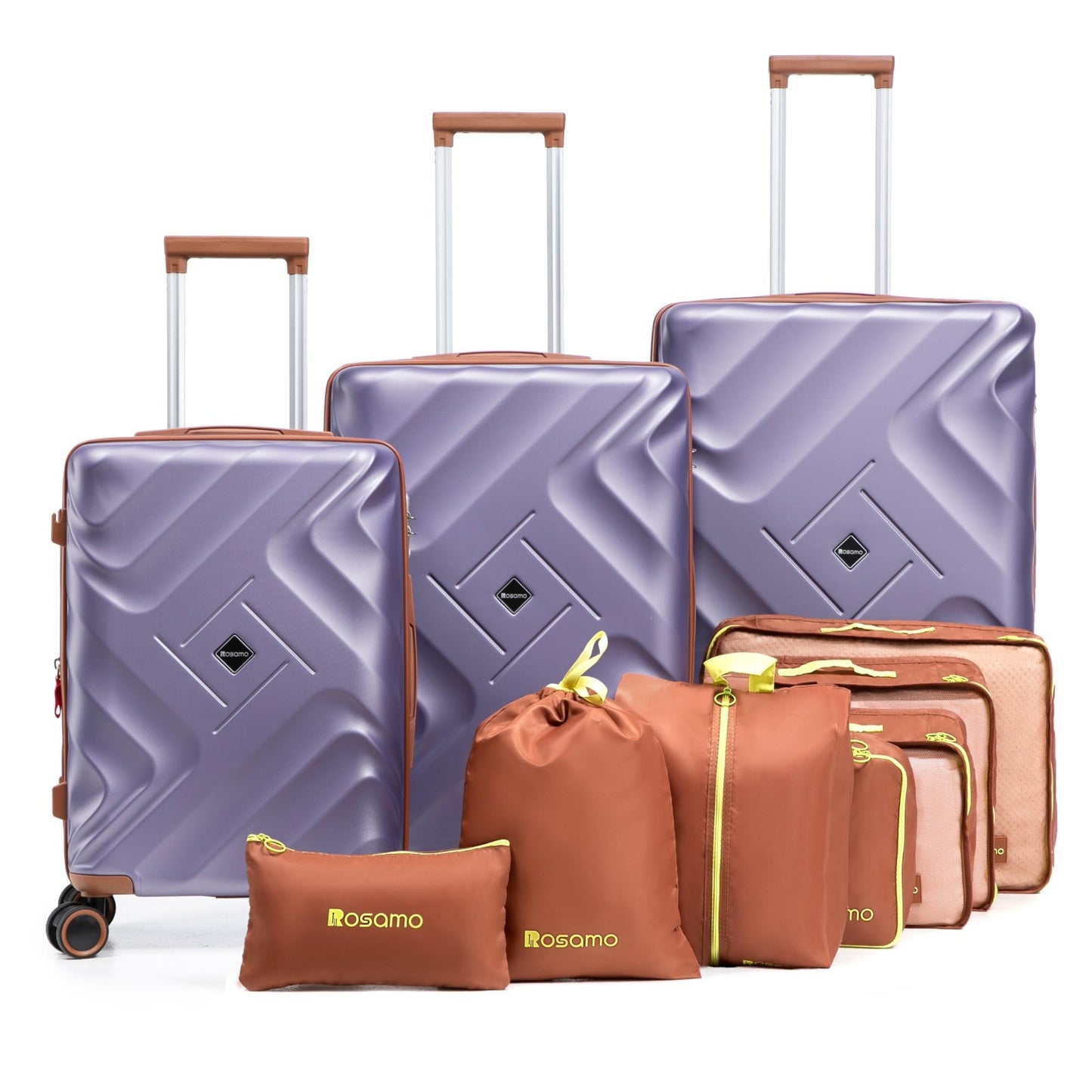 10-Piece Expandable Luggage Set, Airline Approved Carry-On, Hard Shell Suitcases1
