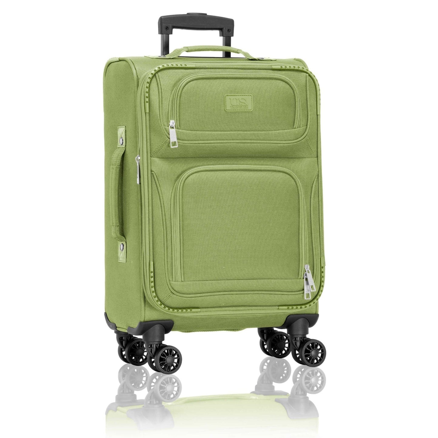 Lightweight Softside Rolling Carry-on Suitcase - 4-Wheel Travel Luggage, Green1