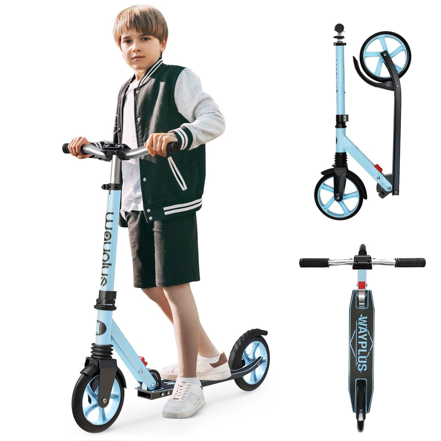 Kick Scooter for Ages 6+, Kids, Teens & Adults - 8" Big Wheels, 240lb Capacity1