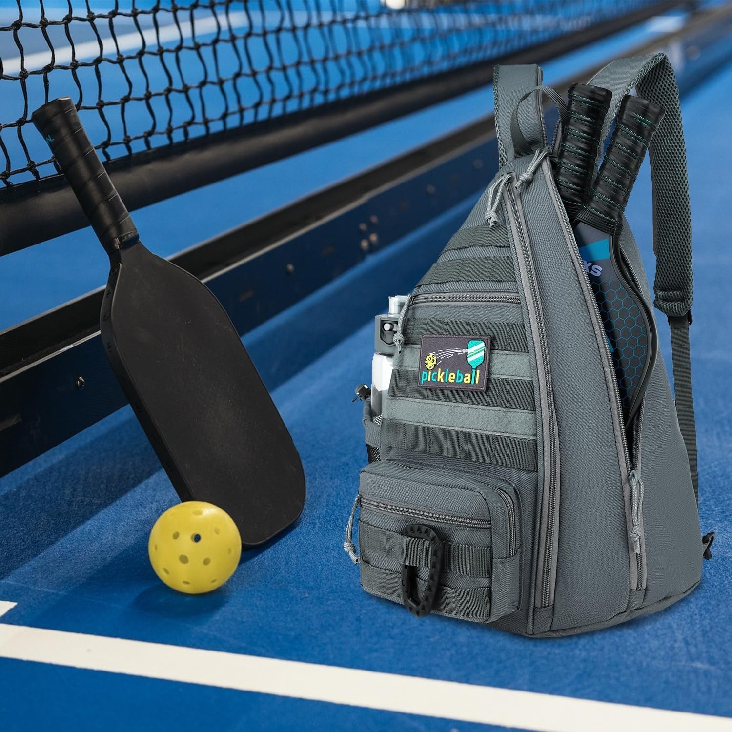 Tactical Pickleball Backpack for Men & Women | Adjustable Sling Bag, Fence Hook,5