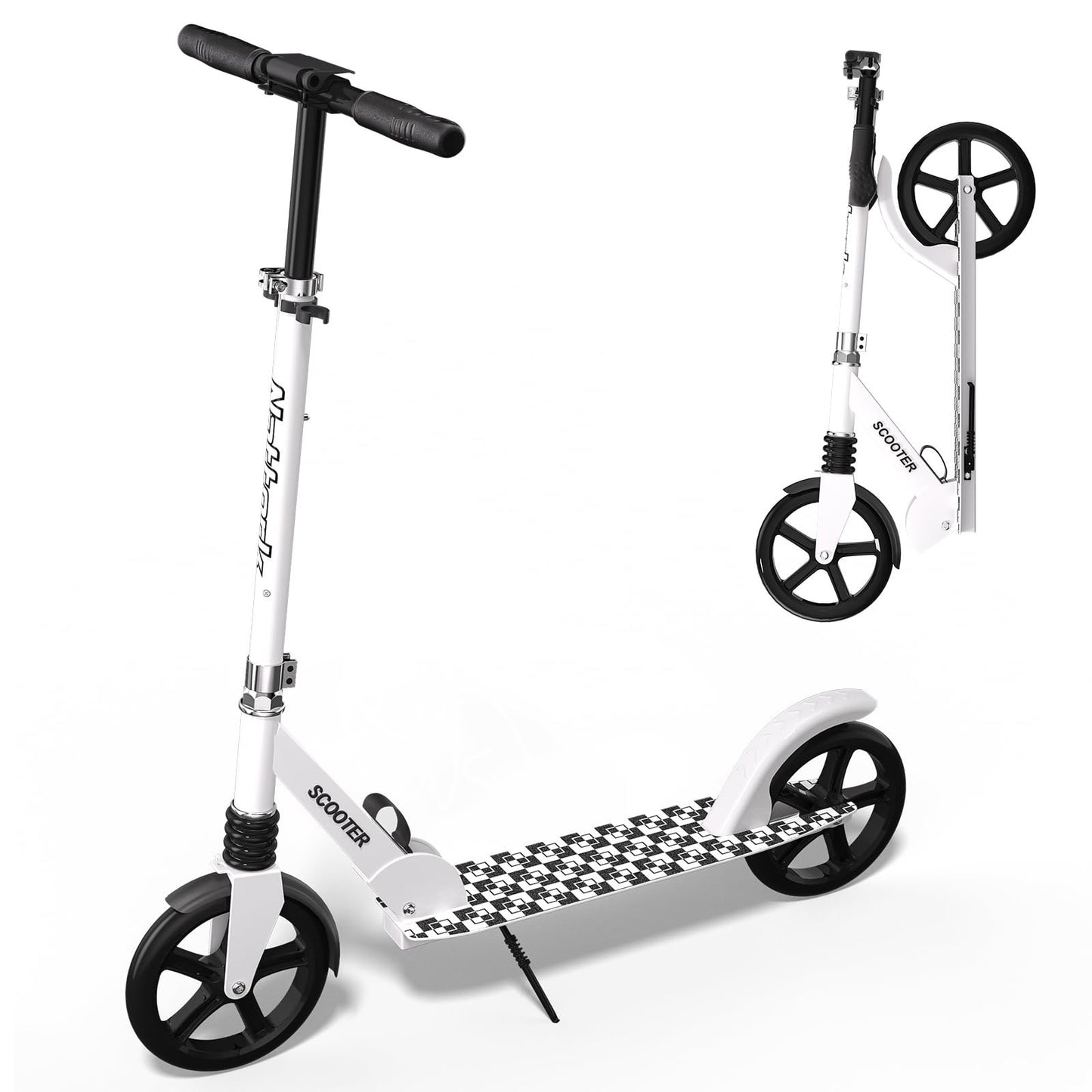 Kick Scooter for Kids & Adults, Adjustable Height, Foldable, 240 LBS Max Load, 81