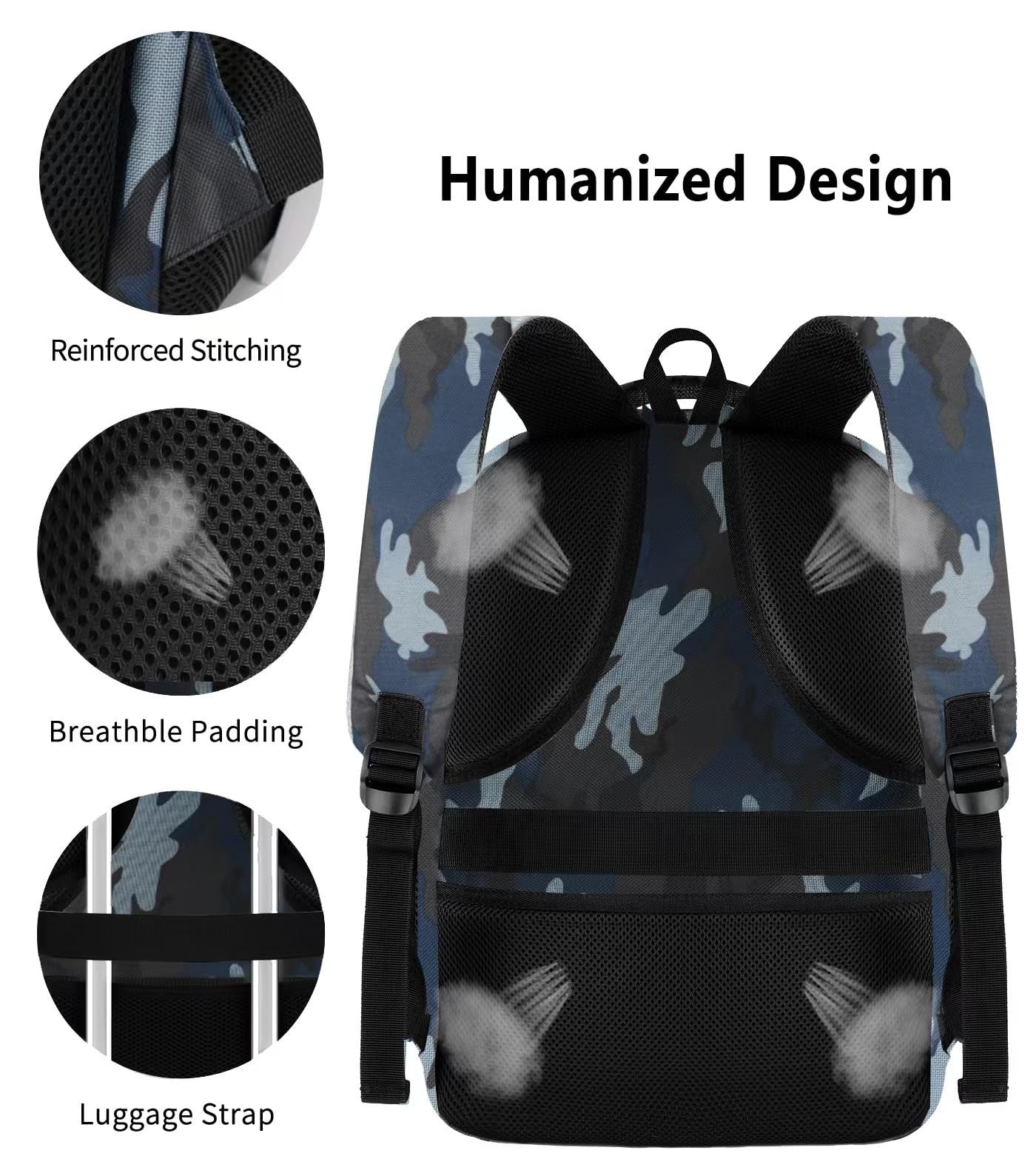 Water Resistant Laptop Backpack for Men & Teens, Fits 15.6", School & Work Bag,4