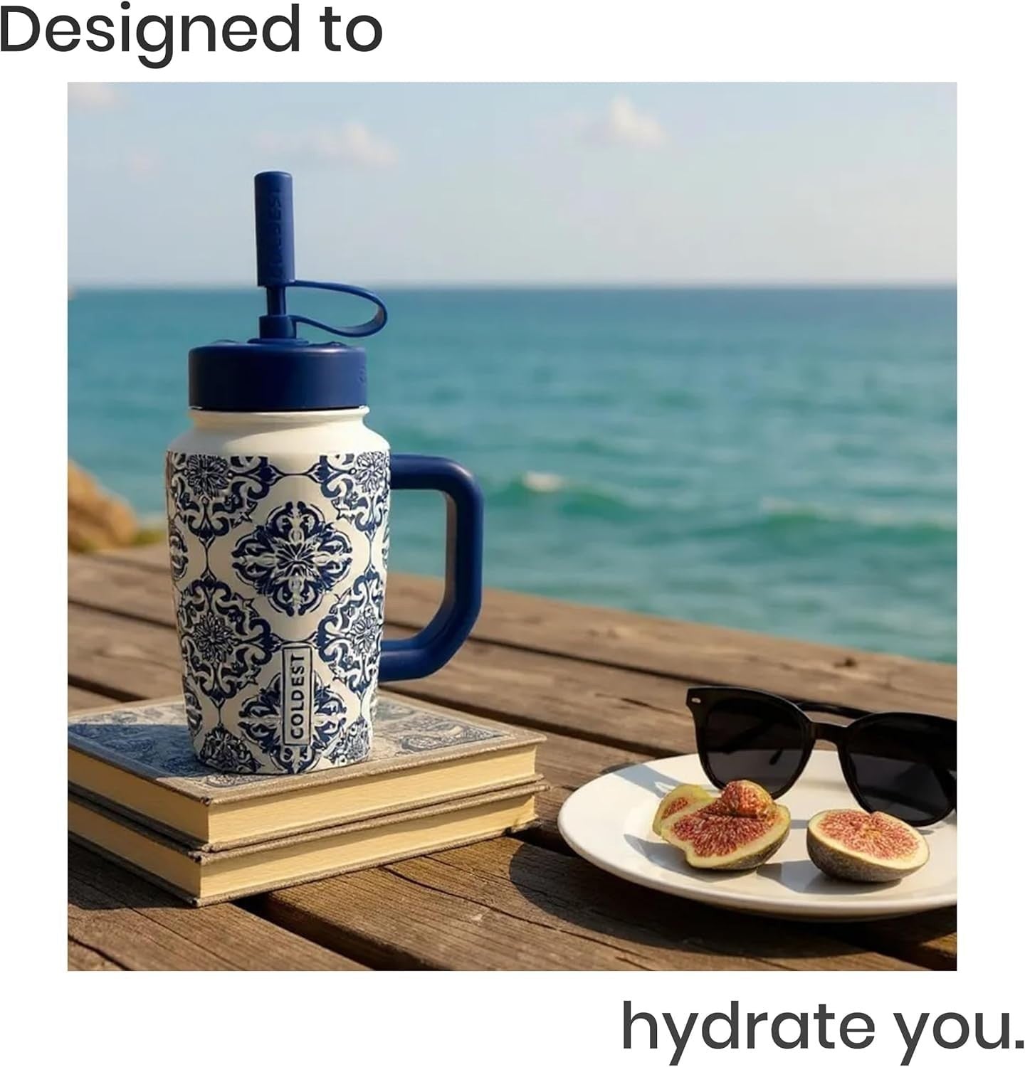 Insulated 24 oz Tumbler with Handle & Coffee Lid   Spill Proof, Leakproof, Cup H6