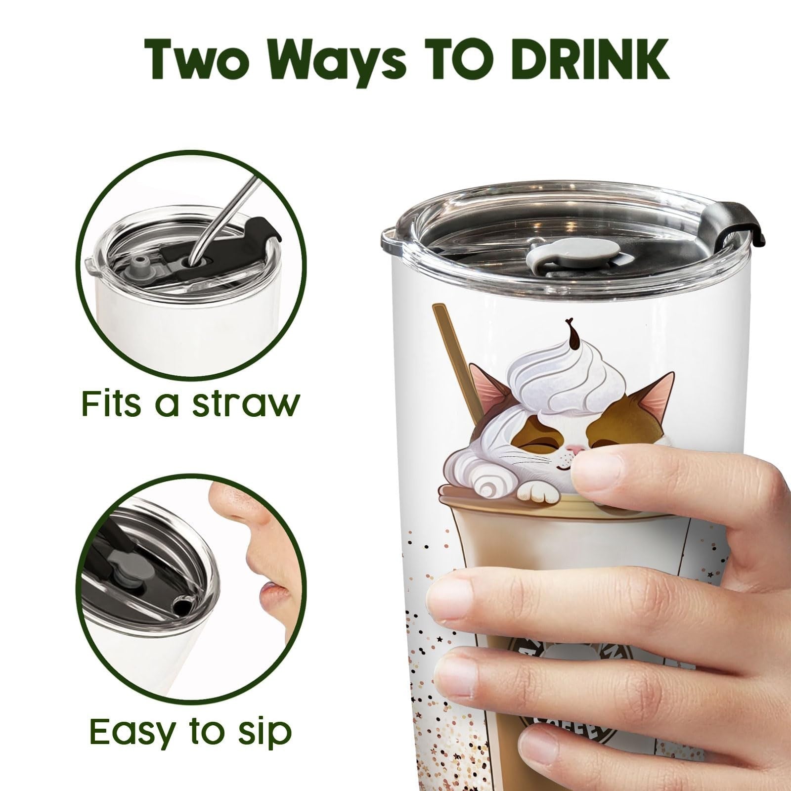 Funny Cat Mom Travel Mug 20oz   Cute Coffee Tumbler Gift for Cat Lovers & Friend8