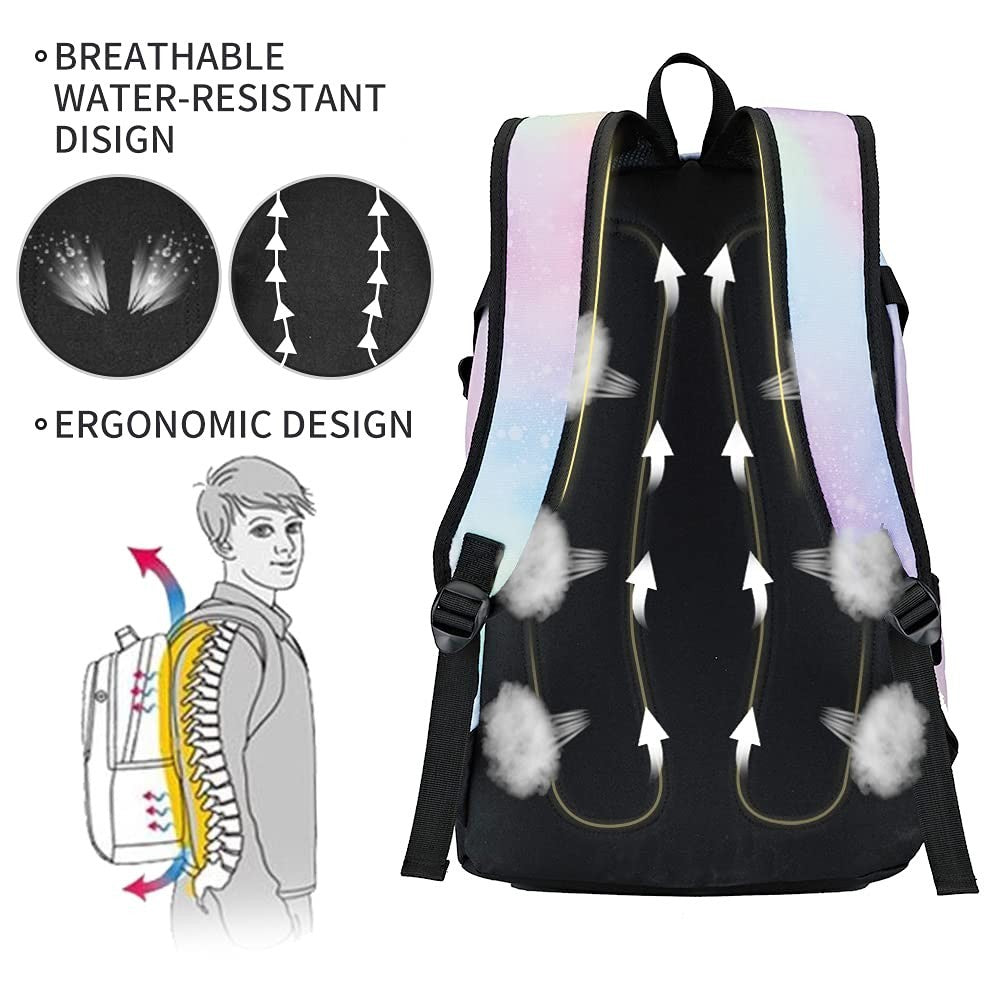Lightweight School Backpack Travel Bag for Men & Women   Stylish College Rucksac3
