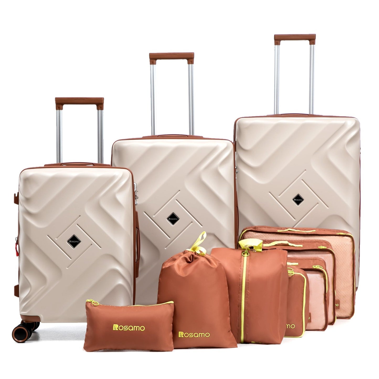 10-Piece Expandable Luggage Set, 22x14x9 Carry-On Suitcase, Hard Shell, Spinner1
