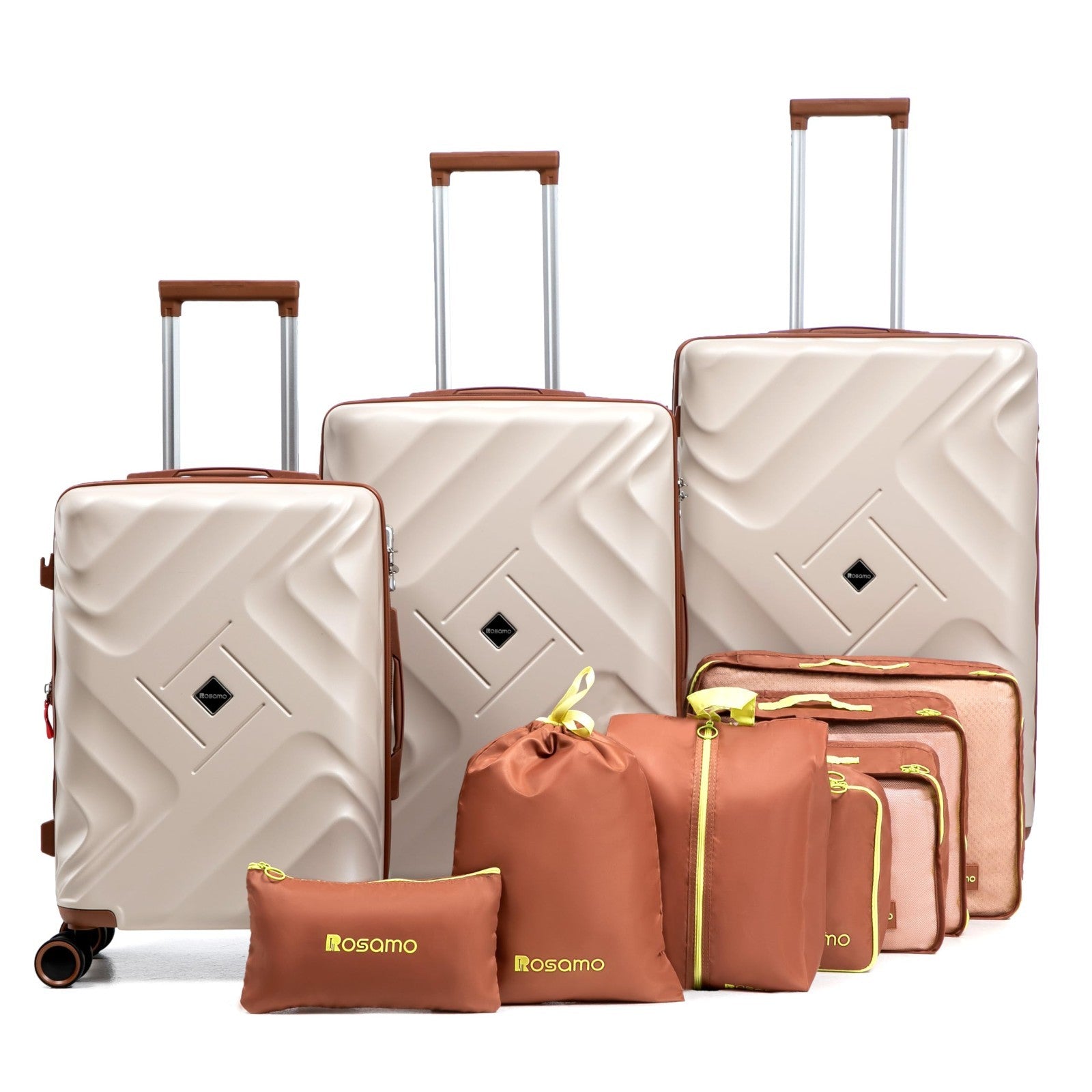 10-Piece Expandable Luggage Set, 22x14x9 Carry-On Suitcase, Hard Shell, Spinner1