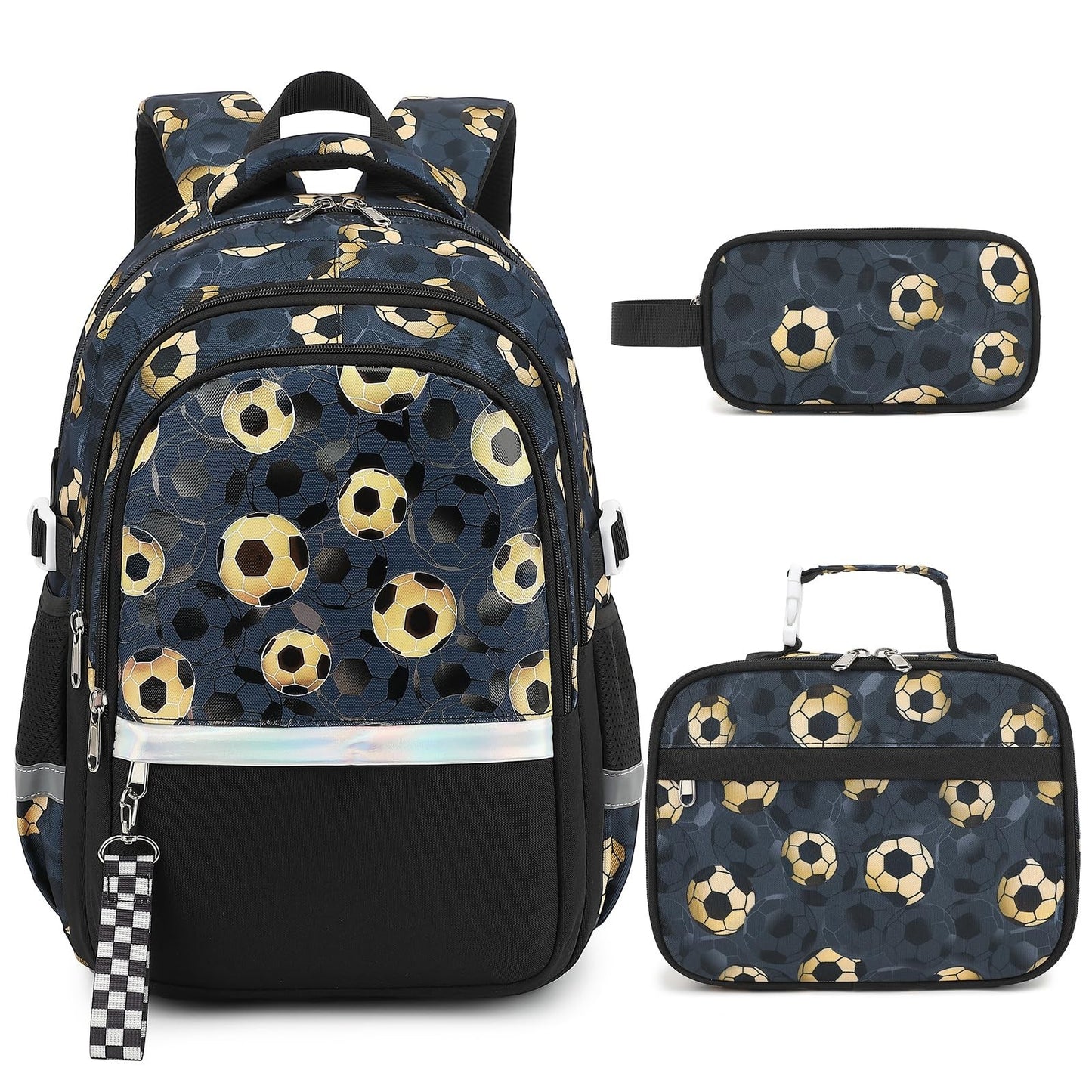 Luminous Boys Backpack Set   3PCS with Lunch Box & Pencil Case, School Bag1