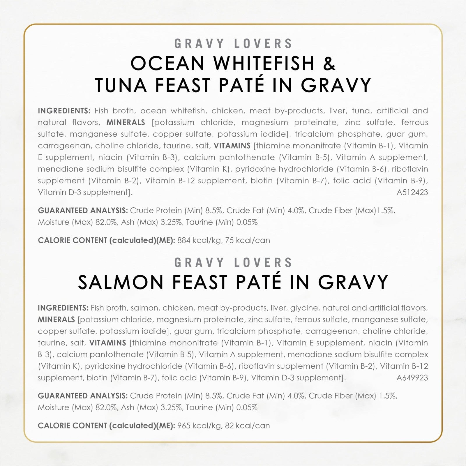 Gourmet Wet Cat Food Gravy Variety Pack   Pate & Gravy, 4.5 lb, 48 Cans6