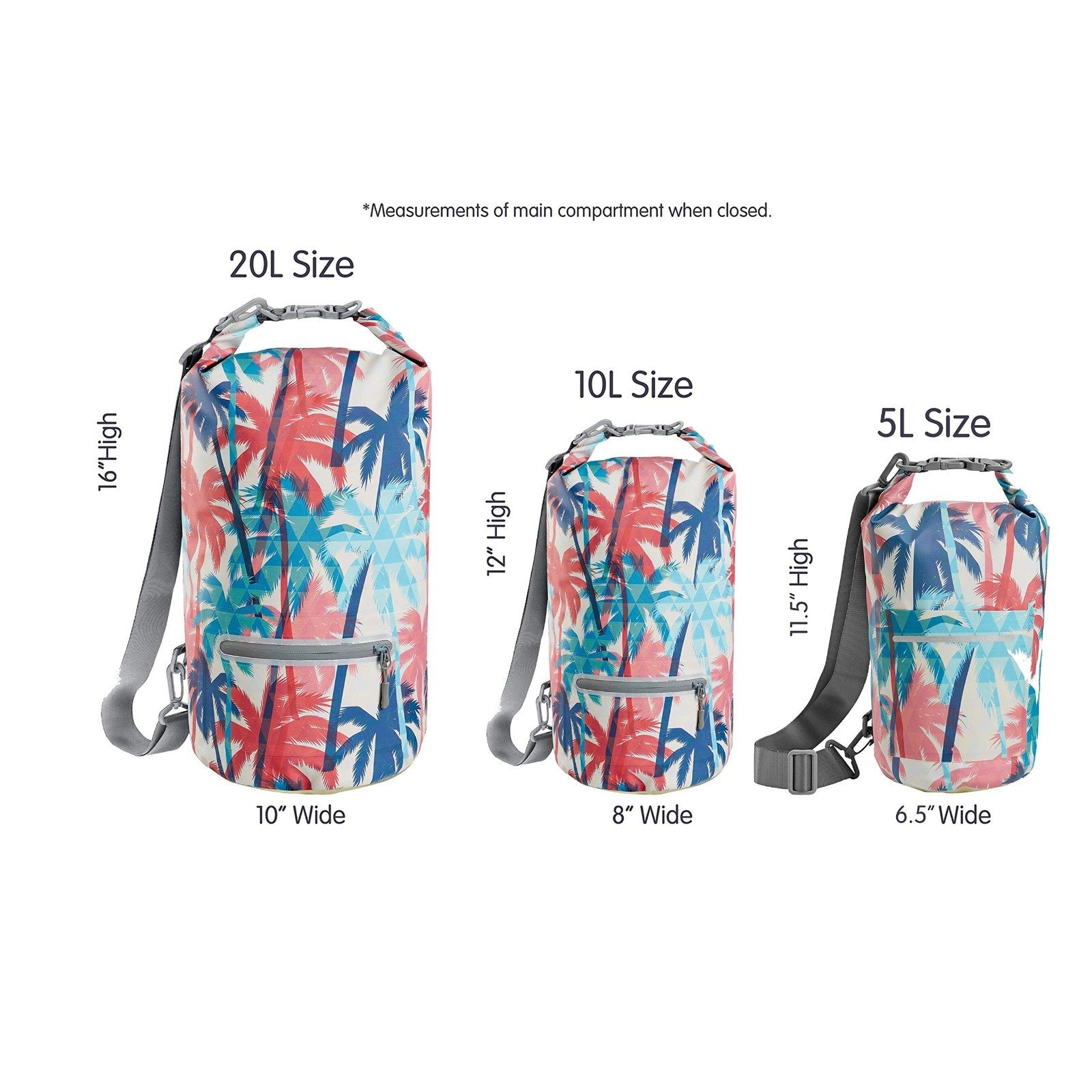 Waterproof Roll Top Dry Bag - 5L, 10L, 20L - Lightweight, Durable & Versatile3