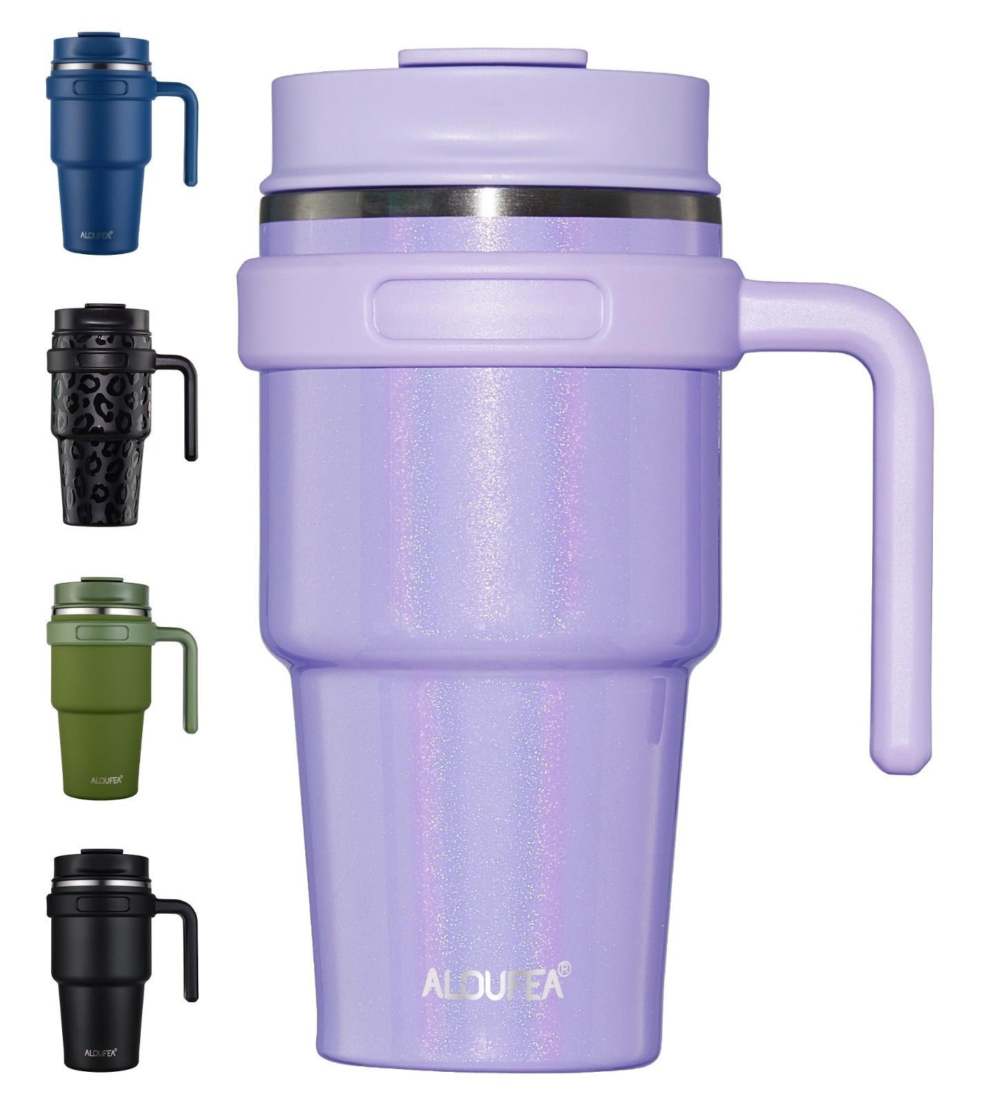 Insulated 20 oz Coffee Mug with Handle, Stainless Steel Travel Tumbler, Leak Pro1