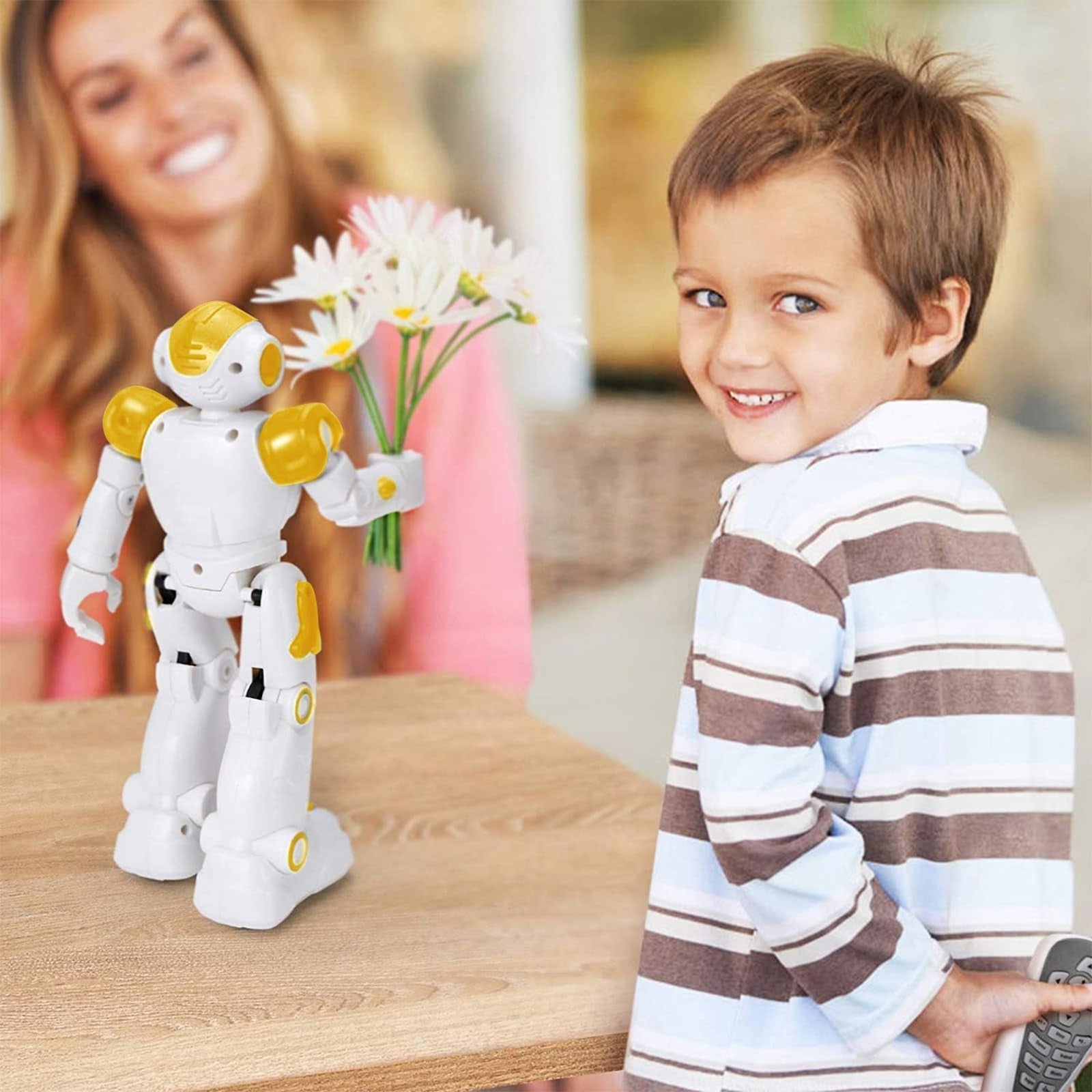 Programmable RC Robot Toy for Kids   Gesture Control, Smart Remote, Birthday Gif2