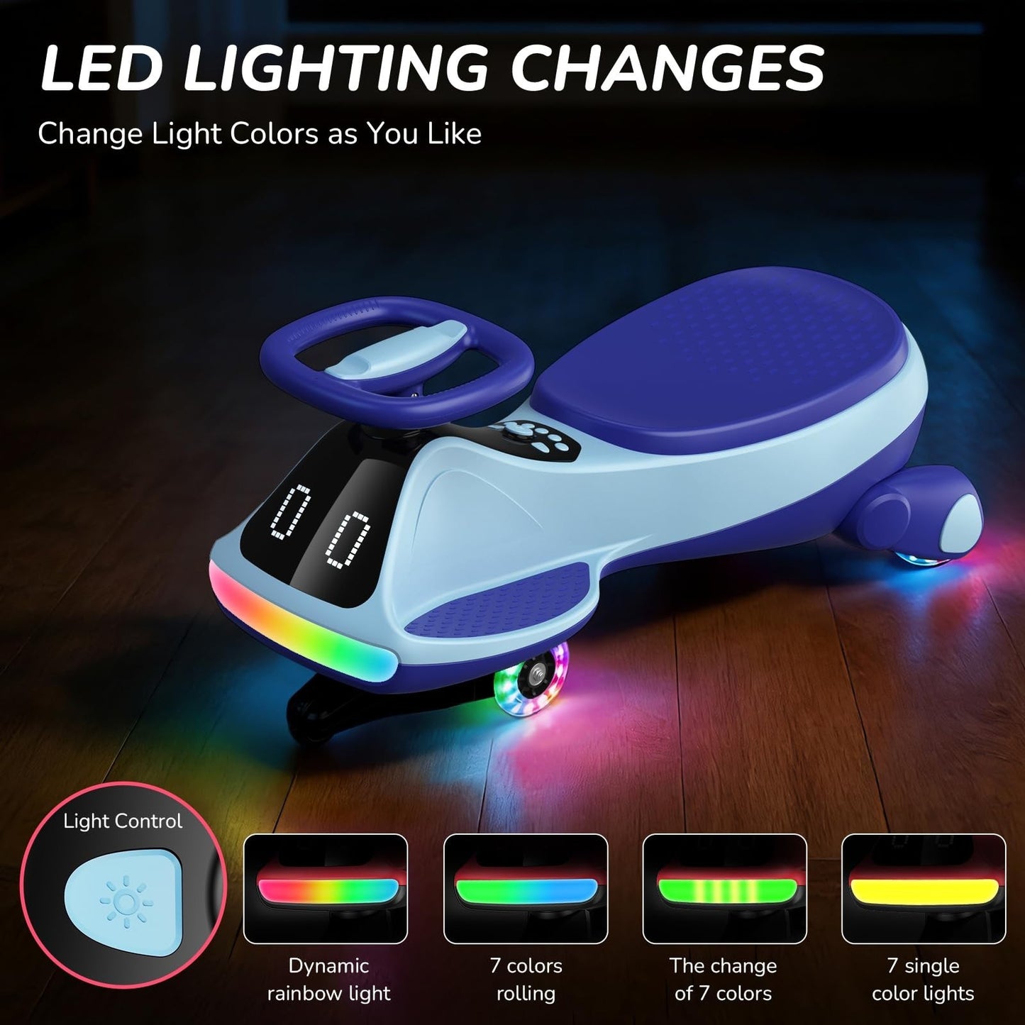 12V Electric Wiggle Car for Kids - Fun Ride-On Toy, Birthday Gift for Ages 3+6