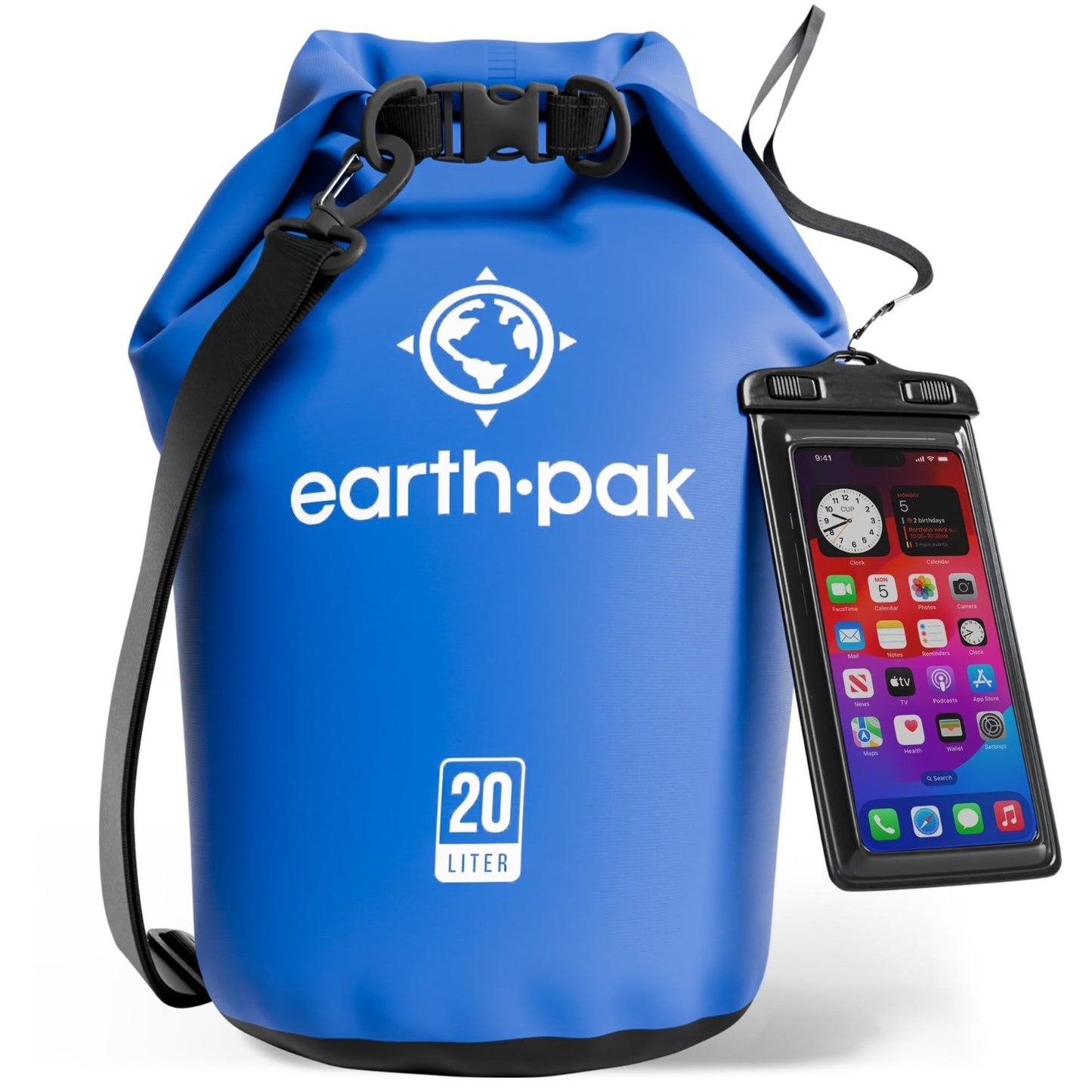 Waterproof Dry Bag Backpack   Roll Top Sack for Kayaking & Gear Storage, Phone C1