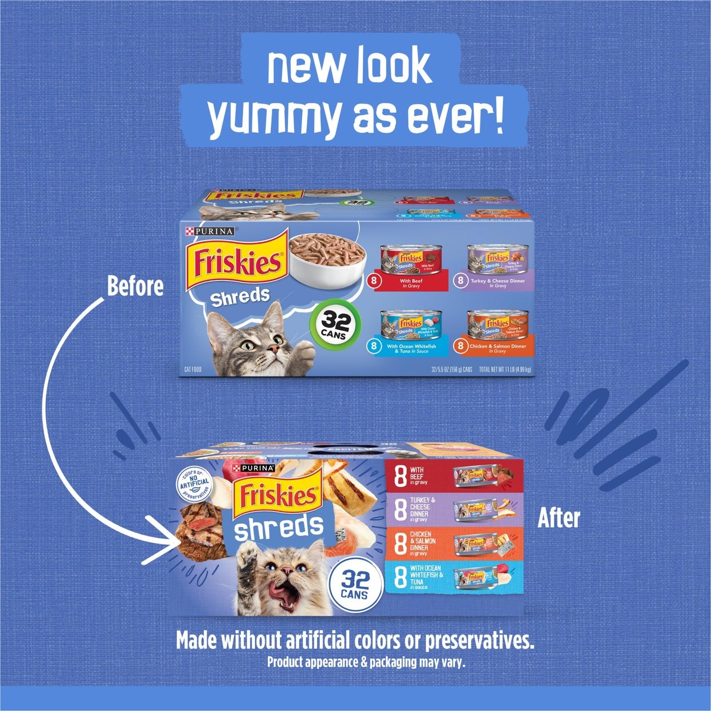 Savory Wet Cat Food Variety Pack   Beef, Turkey, Chicken, Salmon, Tuna   32 Cans2
