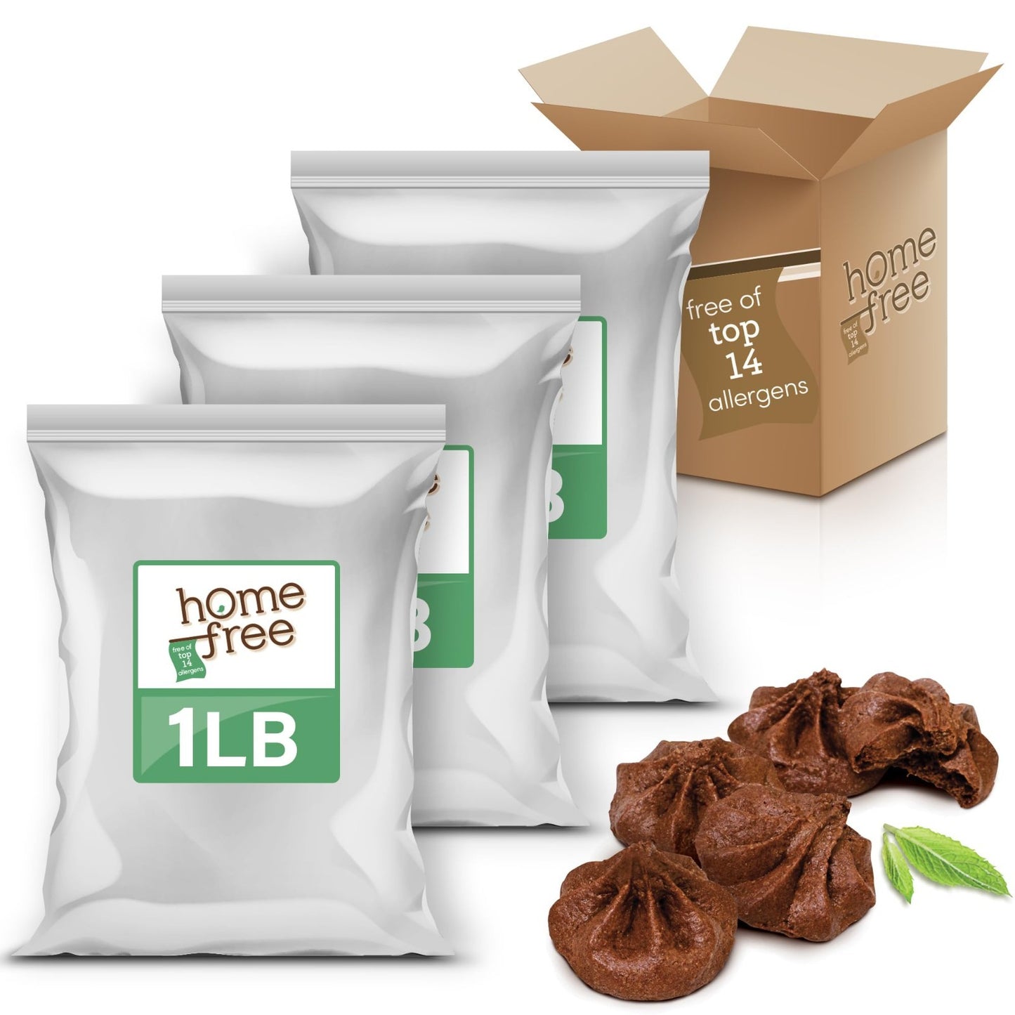 Nut Free Gluten Free Vegan Chocolate Mint Mini Cookies 3 lb Bulk - Allergy Frien1