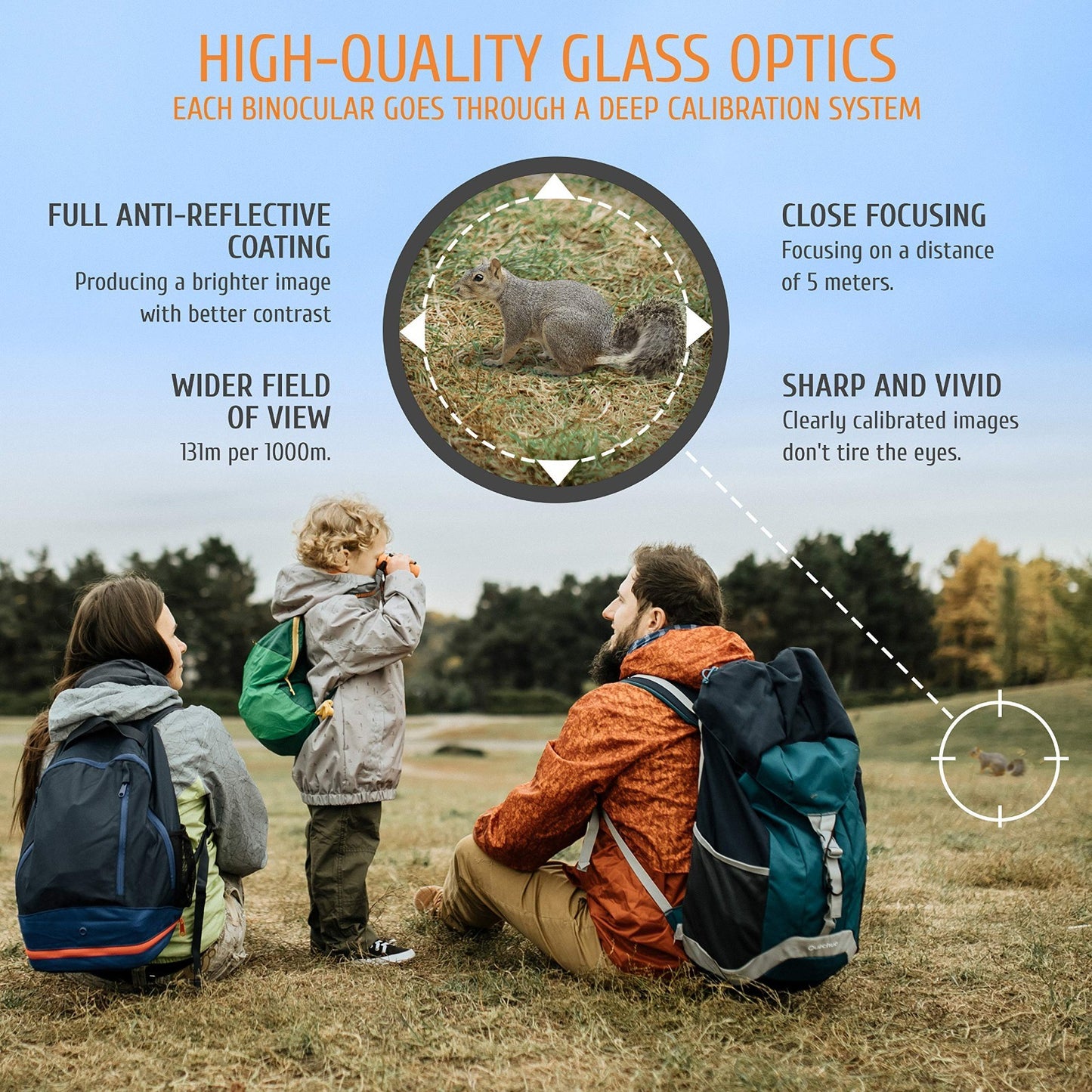 Compact 8x21 Kids Binoculars   High Resolution, Shockproof, Folding   Bird Watch4