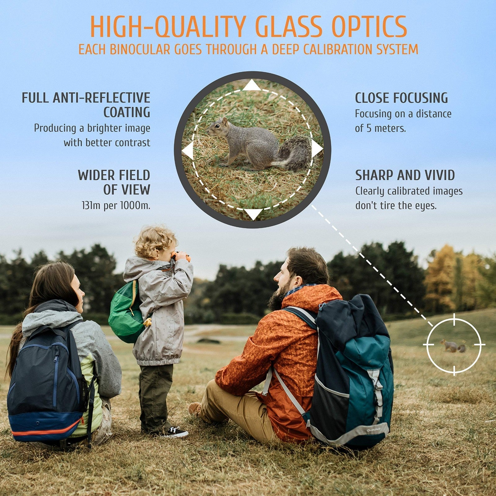 Compact 8x21 Kids Binoculars   High Resolution, Shockproof, Folding   Bird Watch4