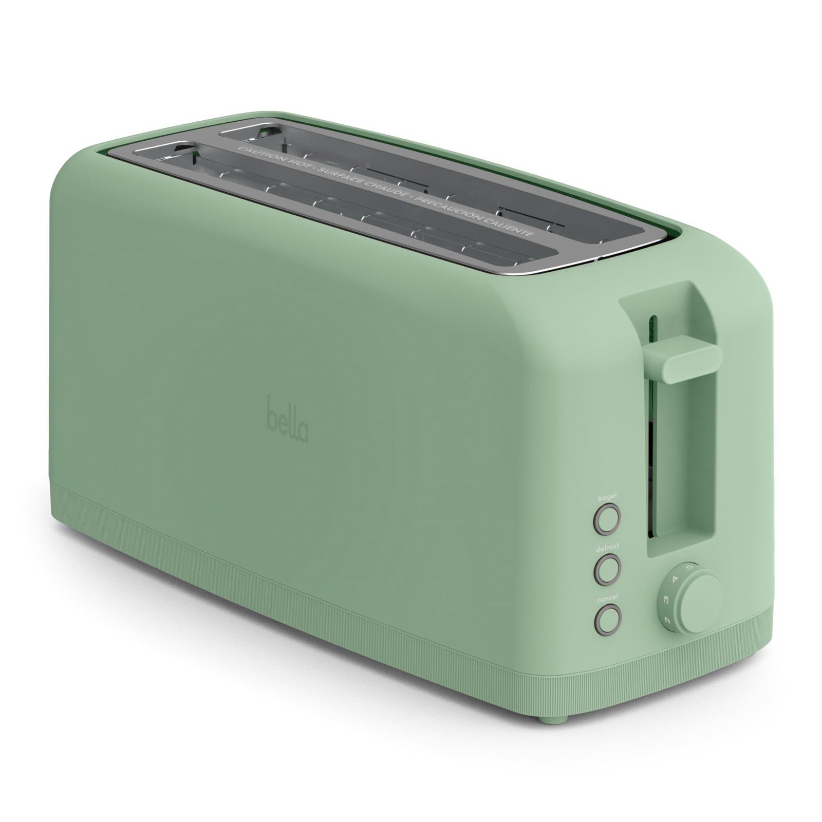 Slim 4 Slice Toaster   Extra Long & Wide Slots, Fits Anywhere, Seaglass Color1