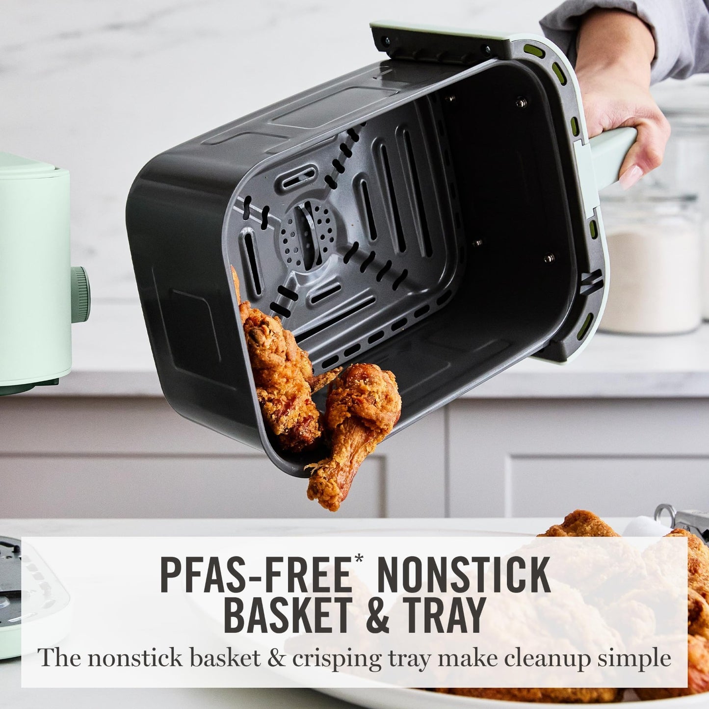 6QT Air Fryer, 6-in-1 Multi-Cooker, Bake, Broil, Roast, Dehydrate, Non-Stick Bas8