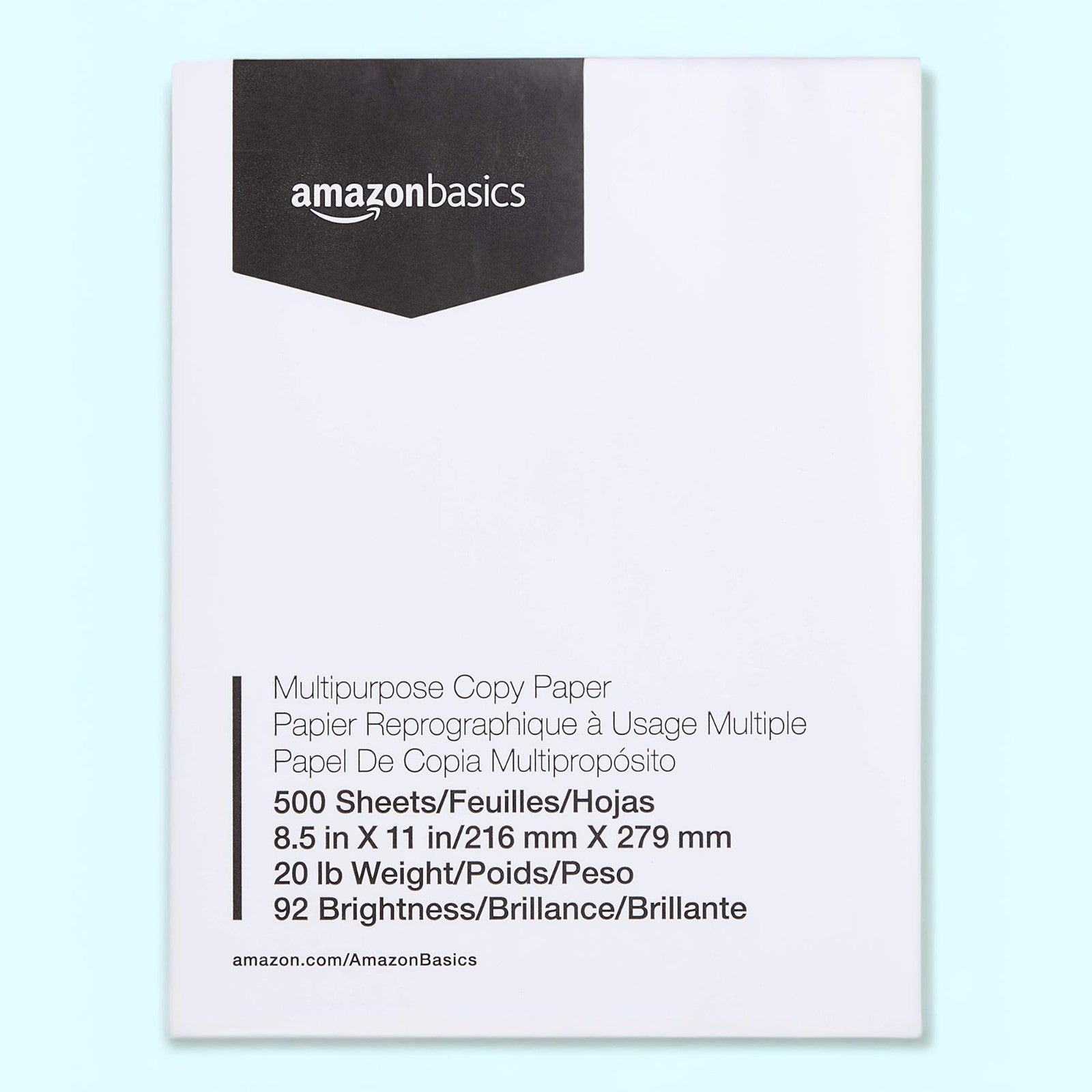 Multipurpose Copy Printer Paper 8.5x11" 20lb 92 Bright White 500 Sheets Jam Free1