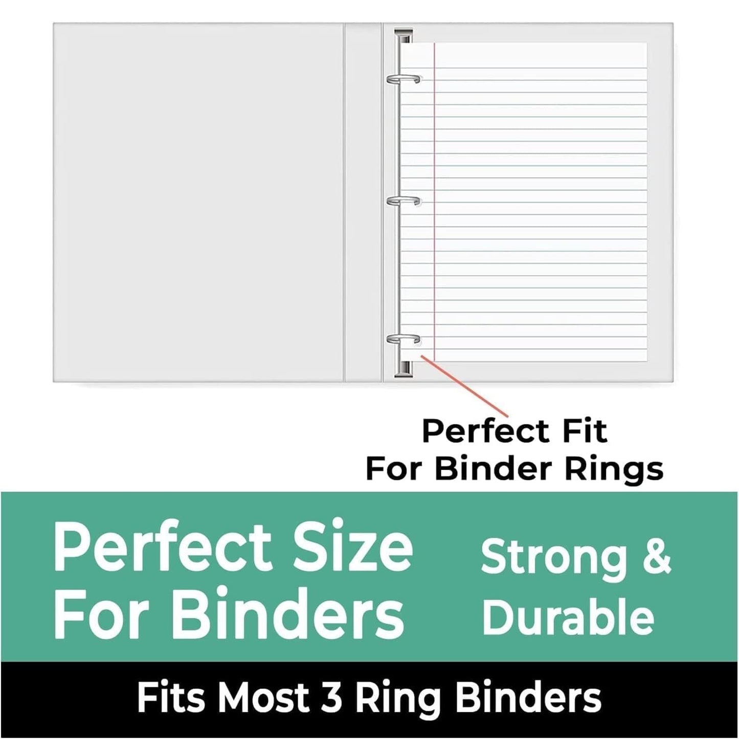 1152 Pack College Ruled Loose Leaf Paper, 172800 Sheets, 3 Hole Punched, Bulk Fi5