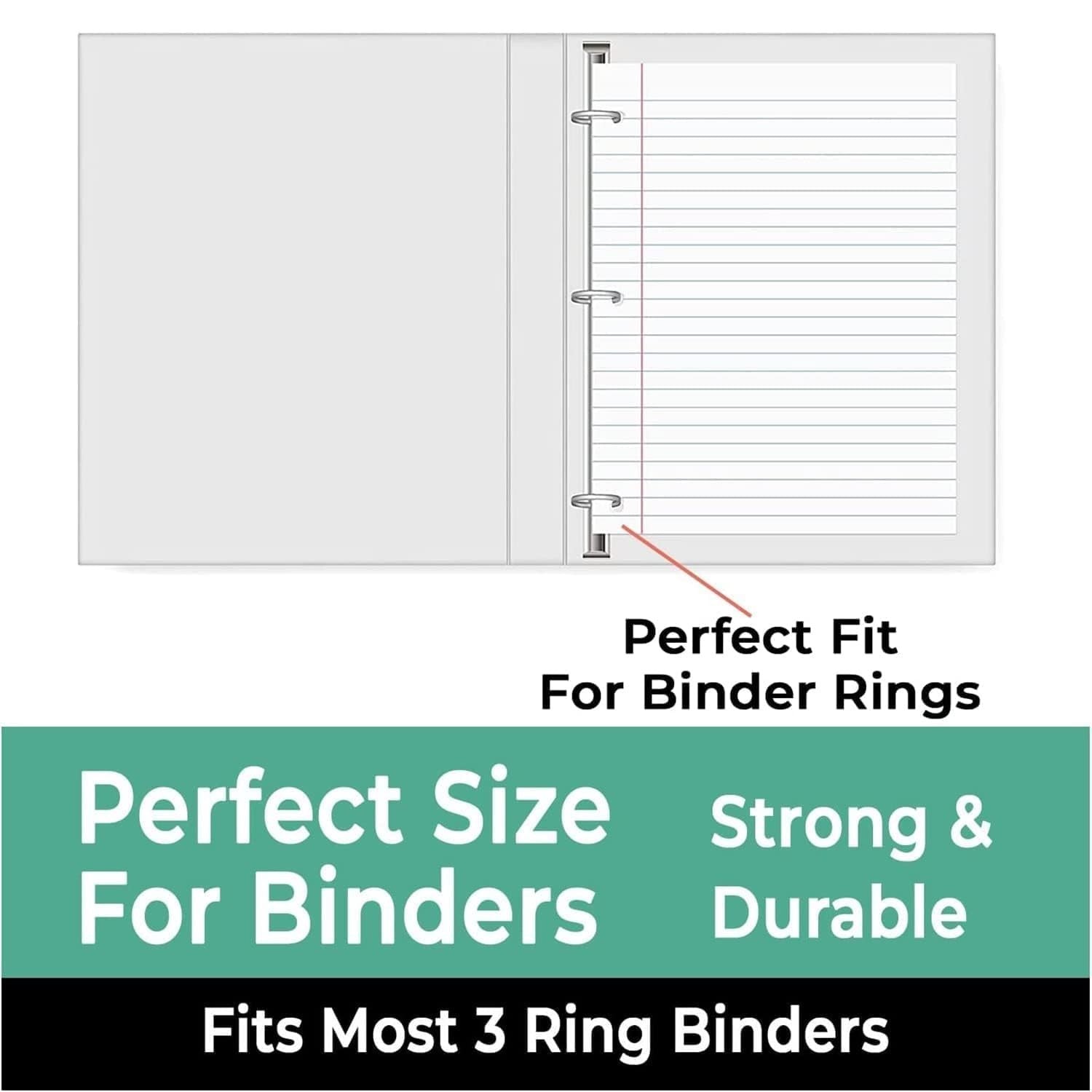 1152 Pack College Ruled Loose Leaf Paper, 172800 Sheets, 3 Hole Punched, Bulk Fi5