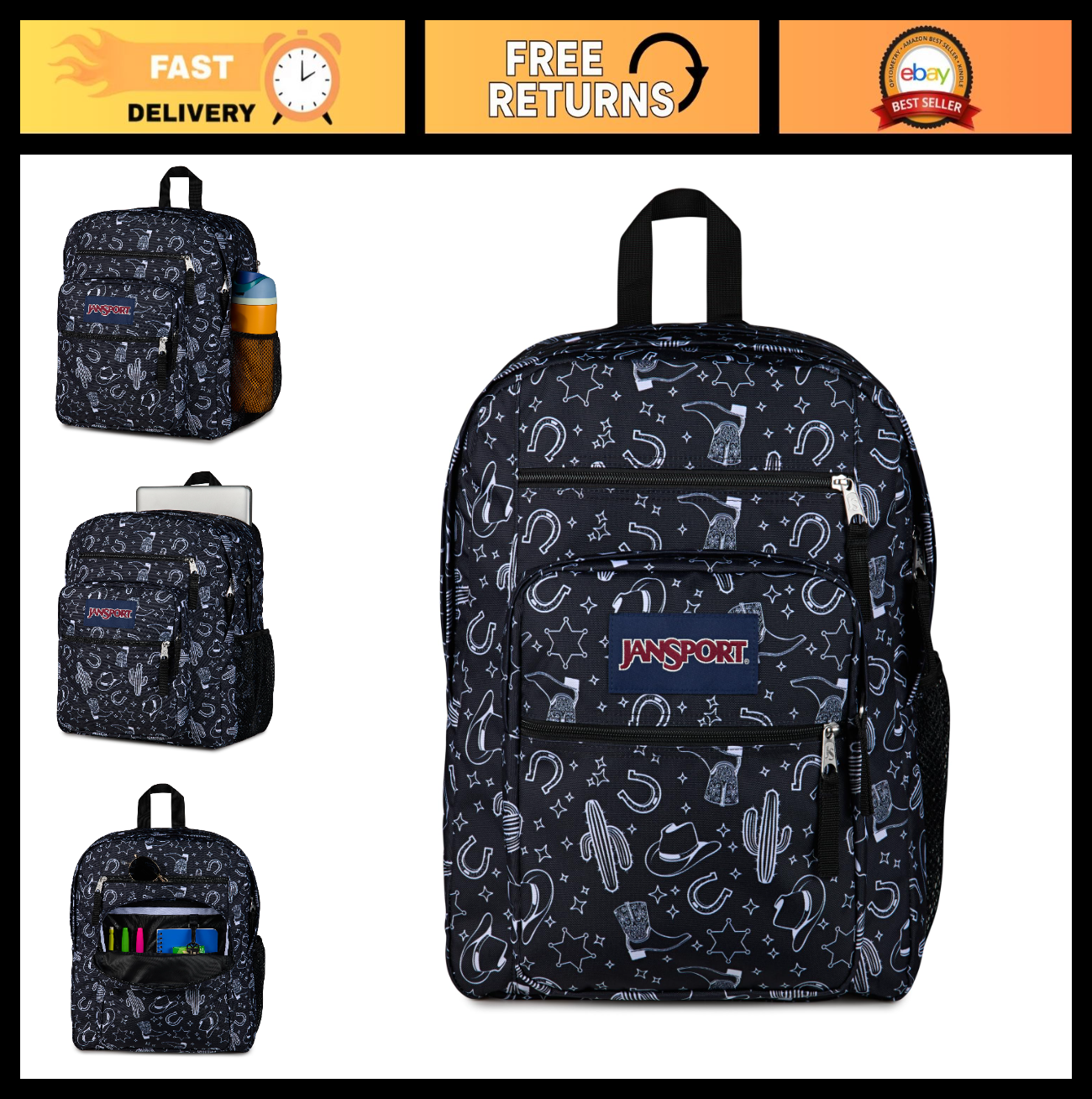 Laptop Backpack for 15" Laptop, Ergonomic Straps, 2 Compartments, Haul Handle0