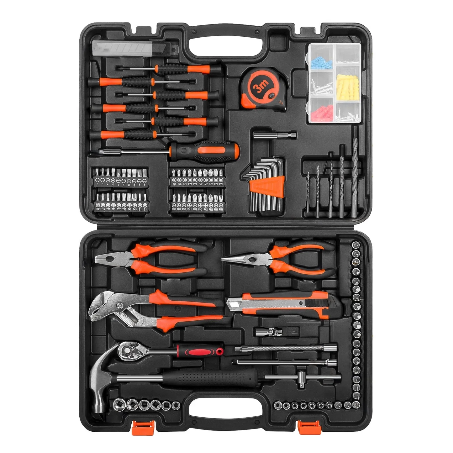 TORIO 171-Piece Tool Set, Complete Home & Garage Repair Kit with Wrenches, Screw0