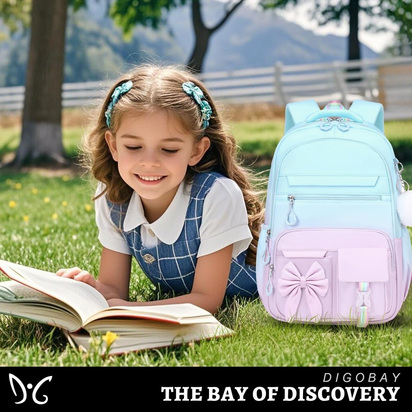 Cute Girls Backpack Set with Lunch Bag & Pencil Case   Stylish School Bag for Ki2