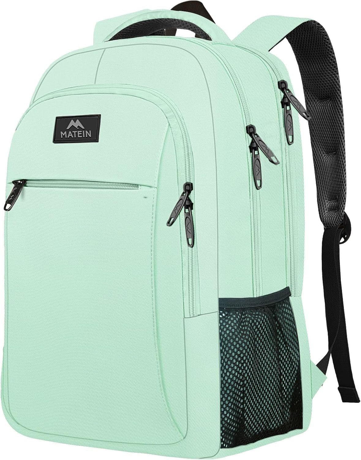 Mint Green Travel Laptop Backpack, 15.6" Computer Bag for Women, Stylish & Durab1